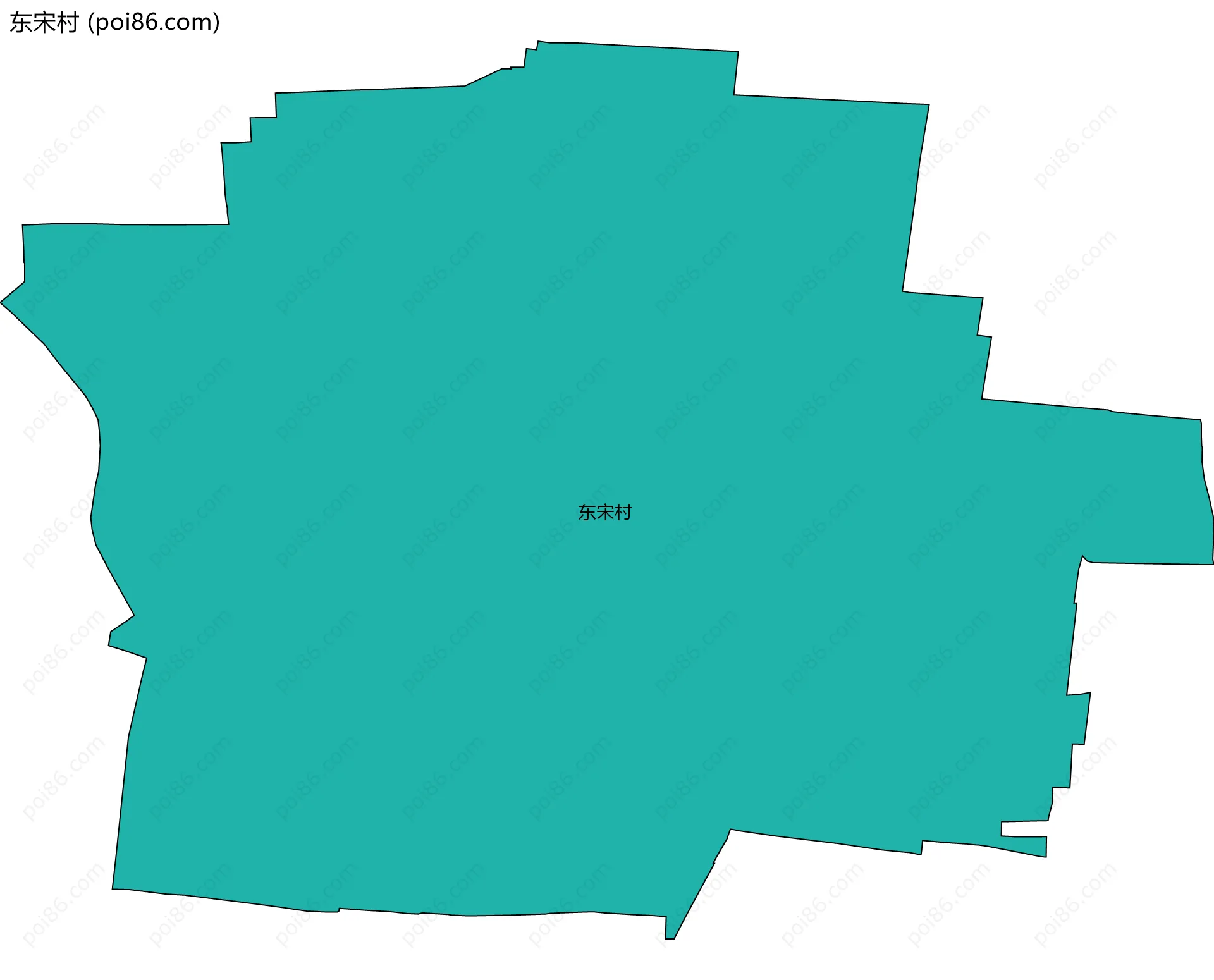 东宋村边界地图
