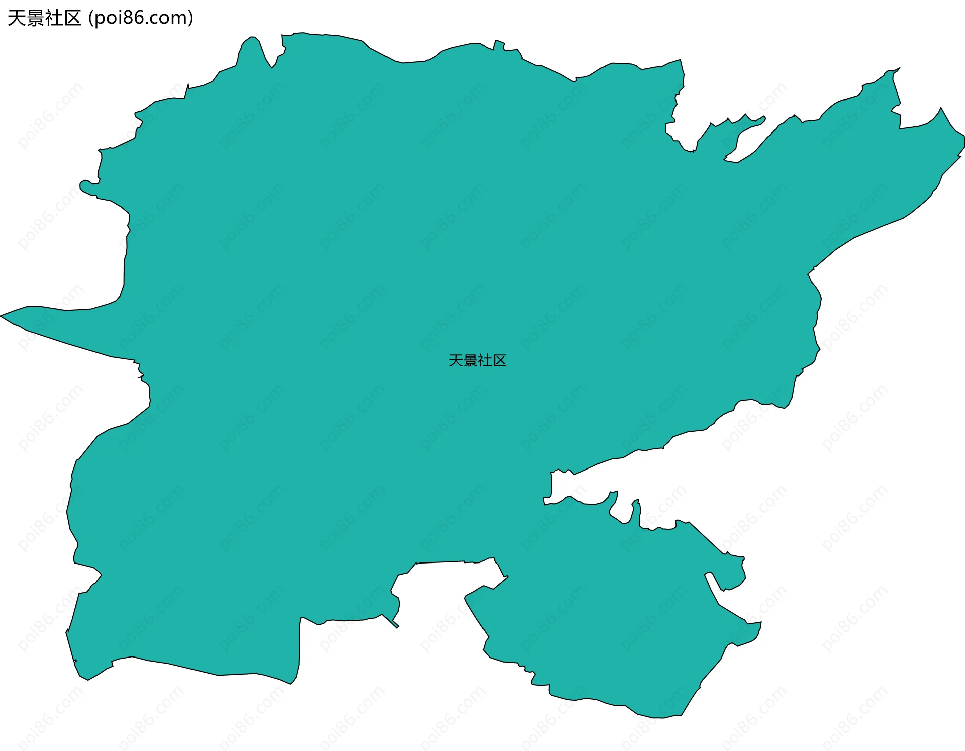 天景社区边界地图