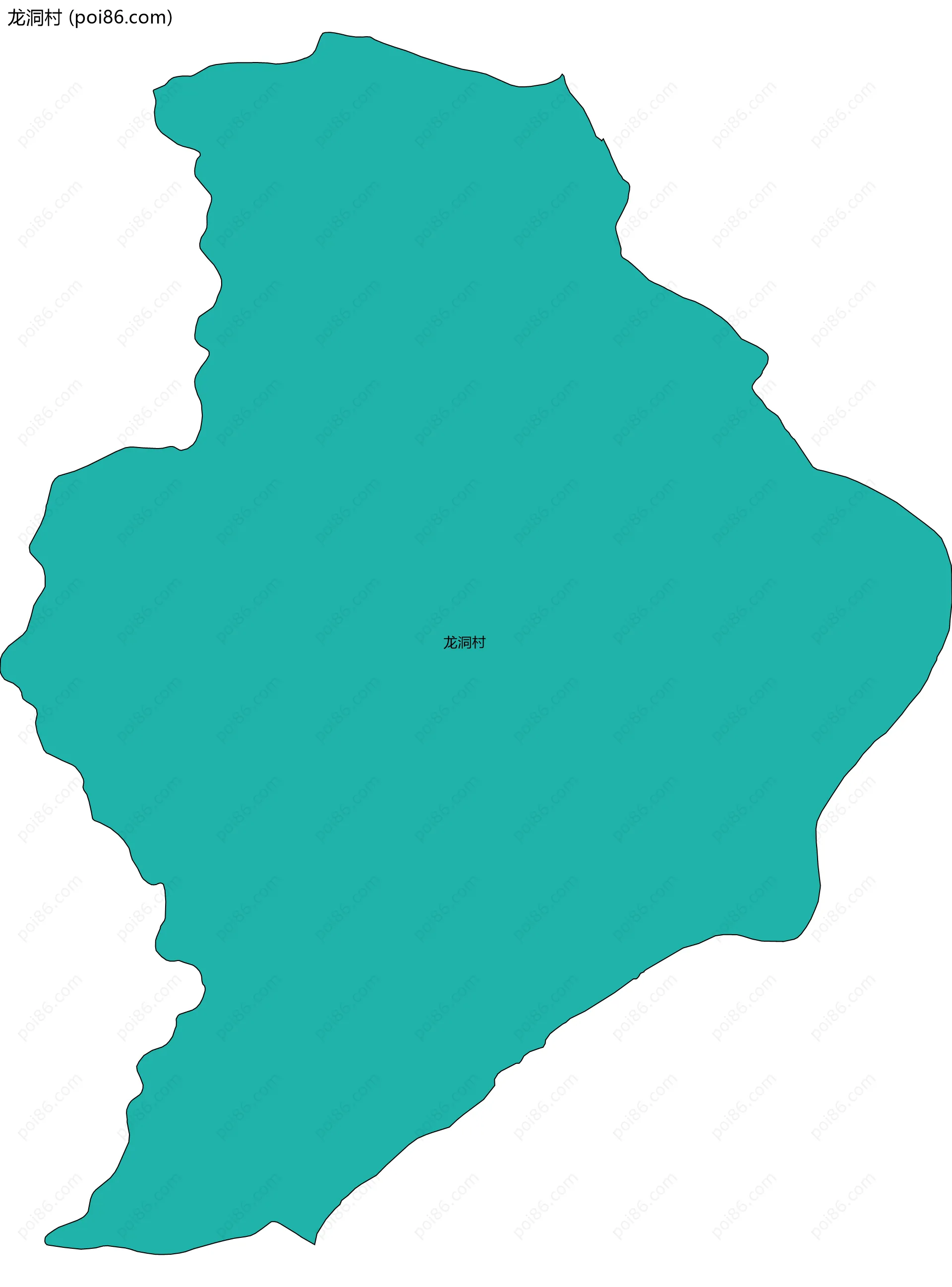龙洞村边界地图