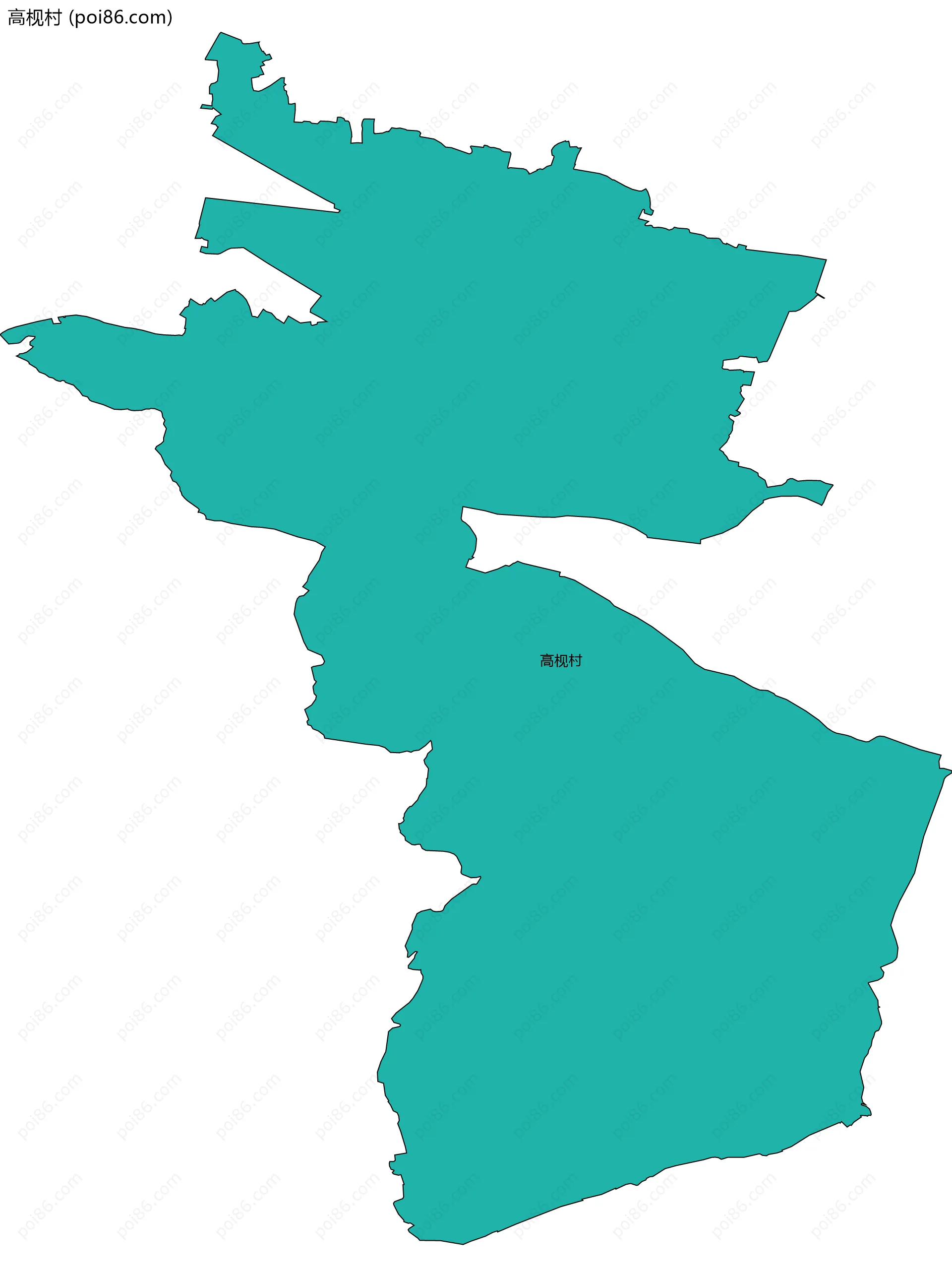 高枧村边界地图