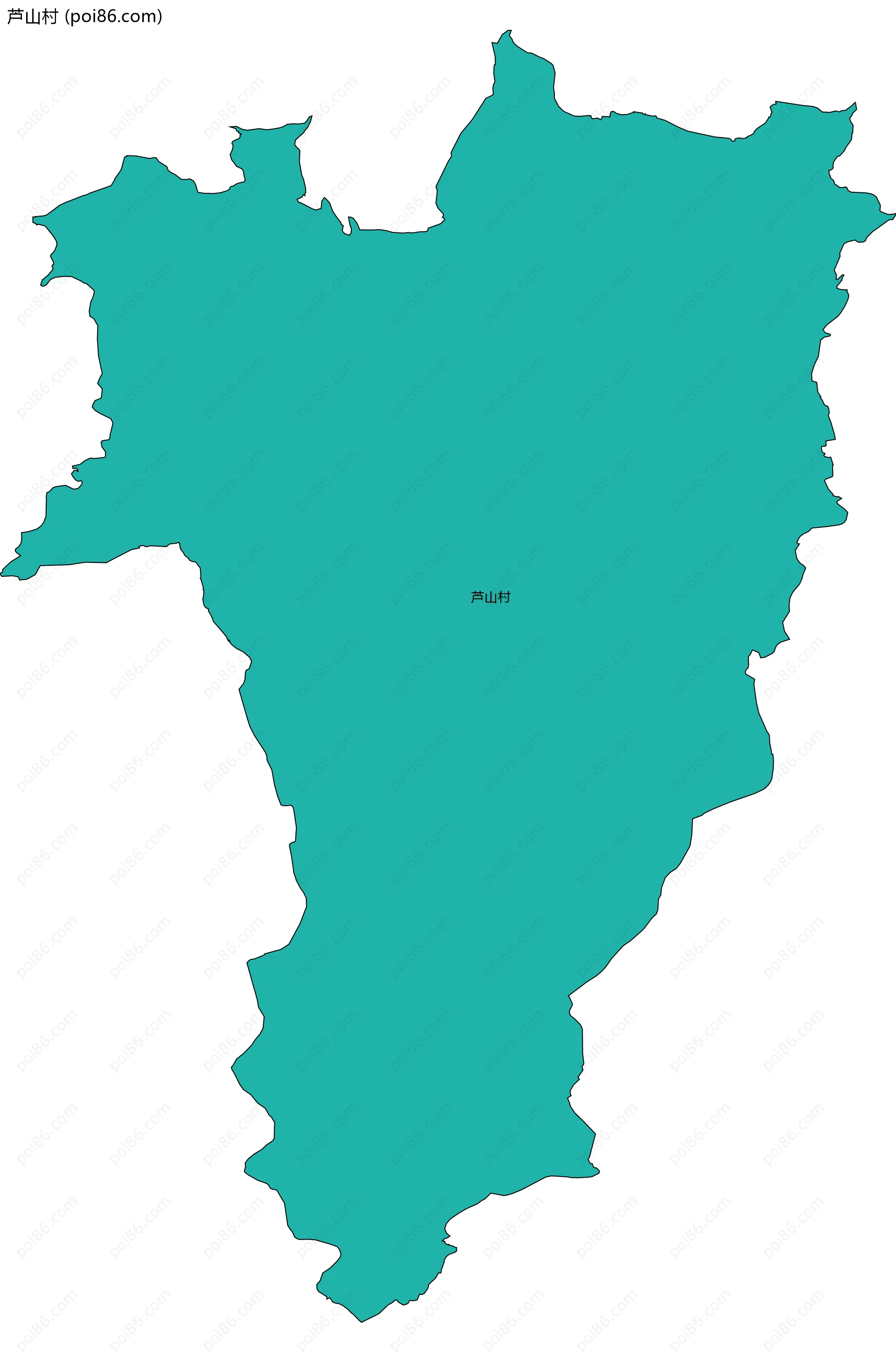 芦山村边界地图