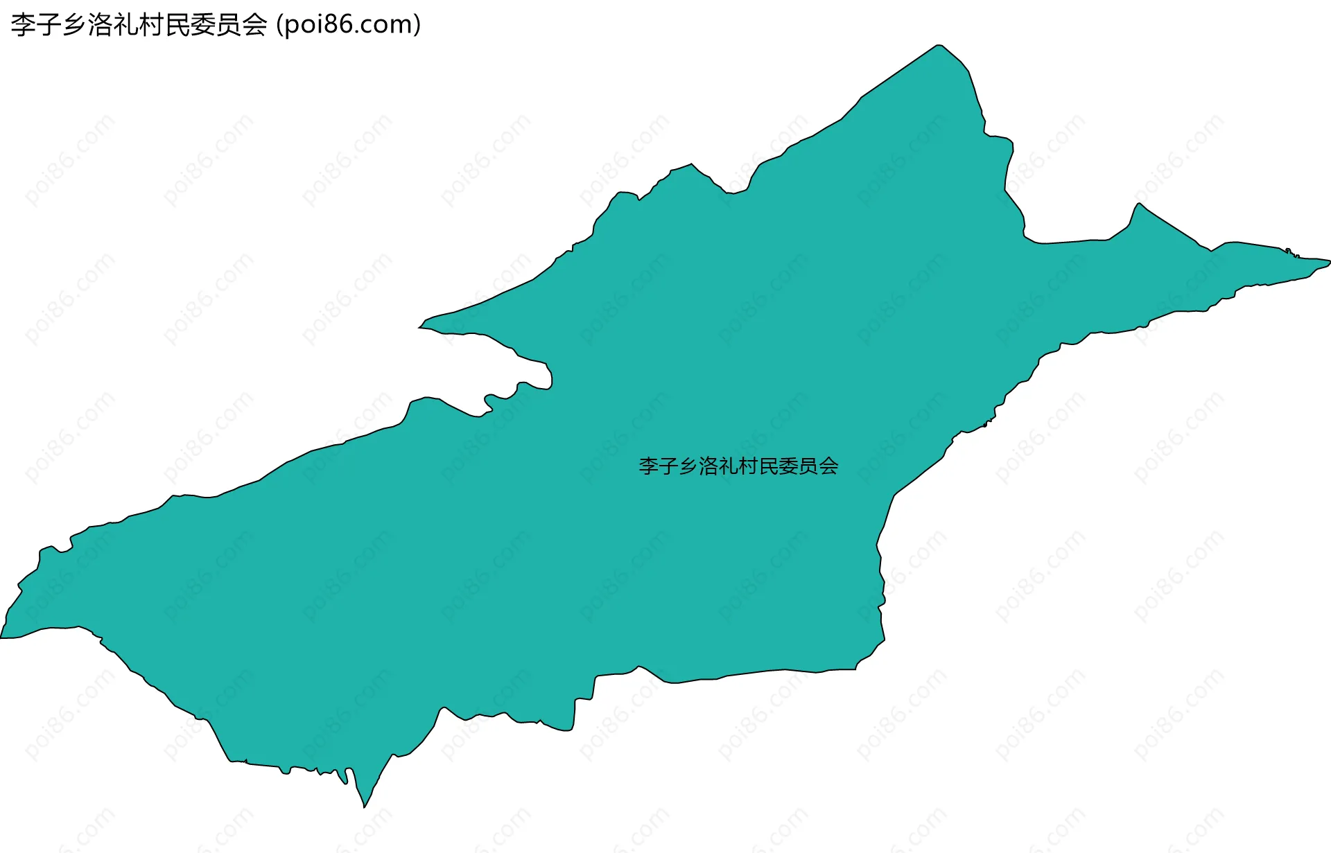 李子乡洛礼村民委员会边界地图
