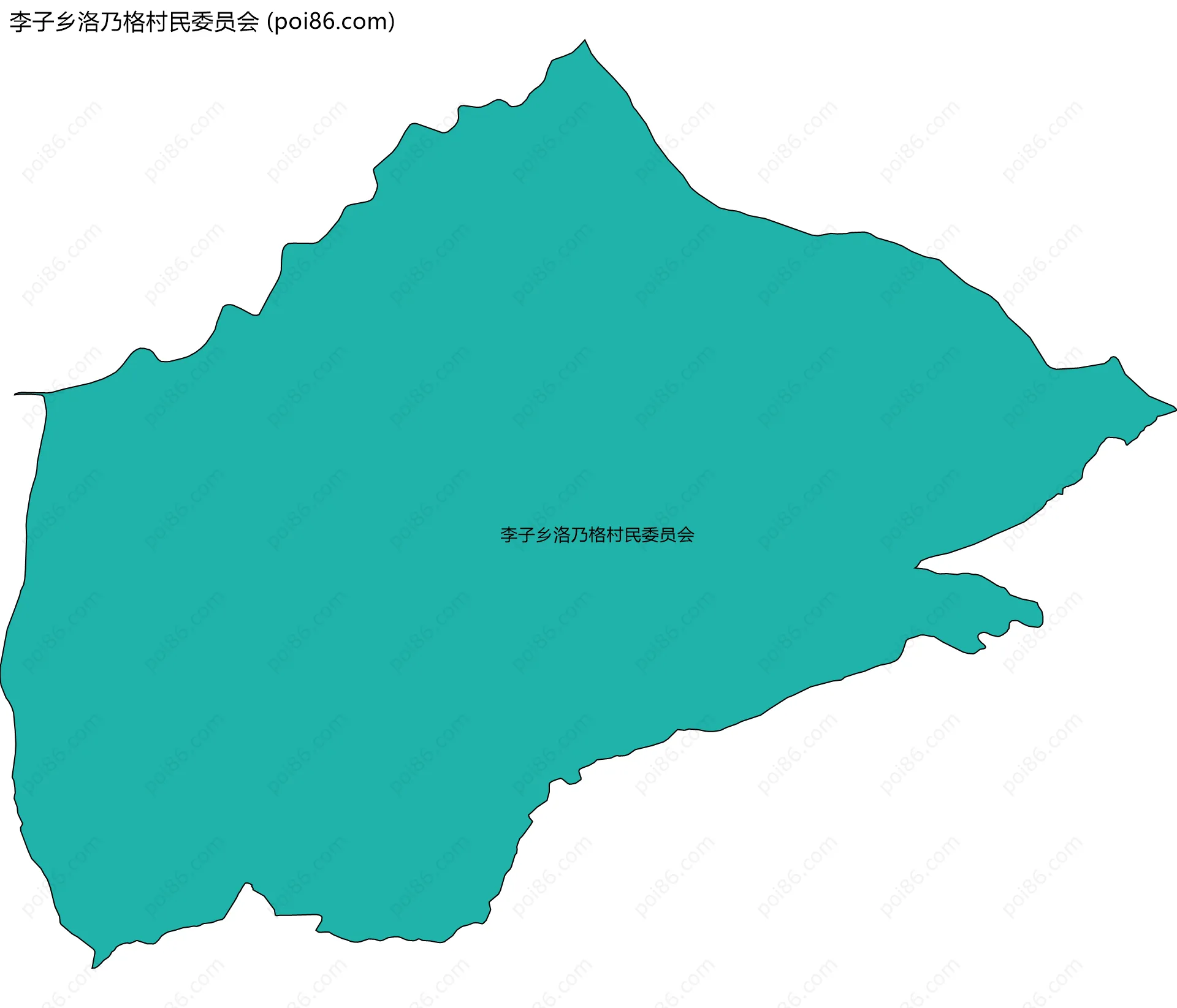 李子乡洛乃格村民委员会边界地图