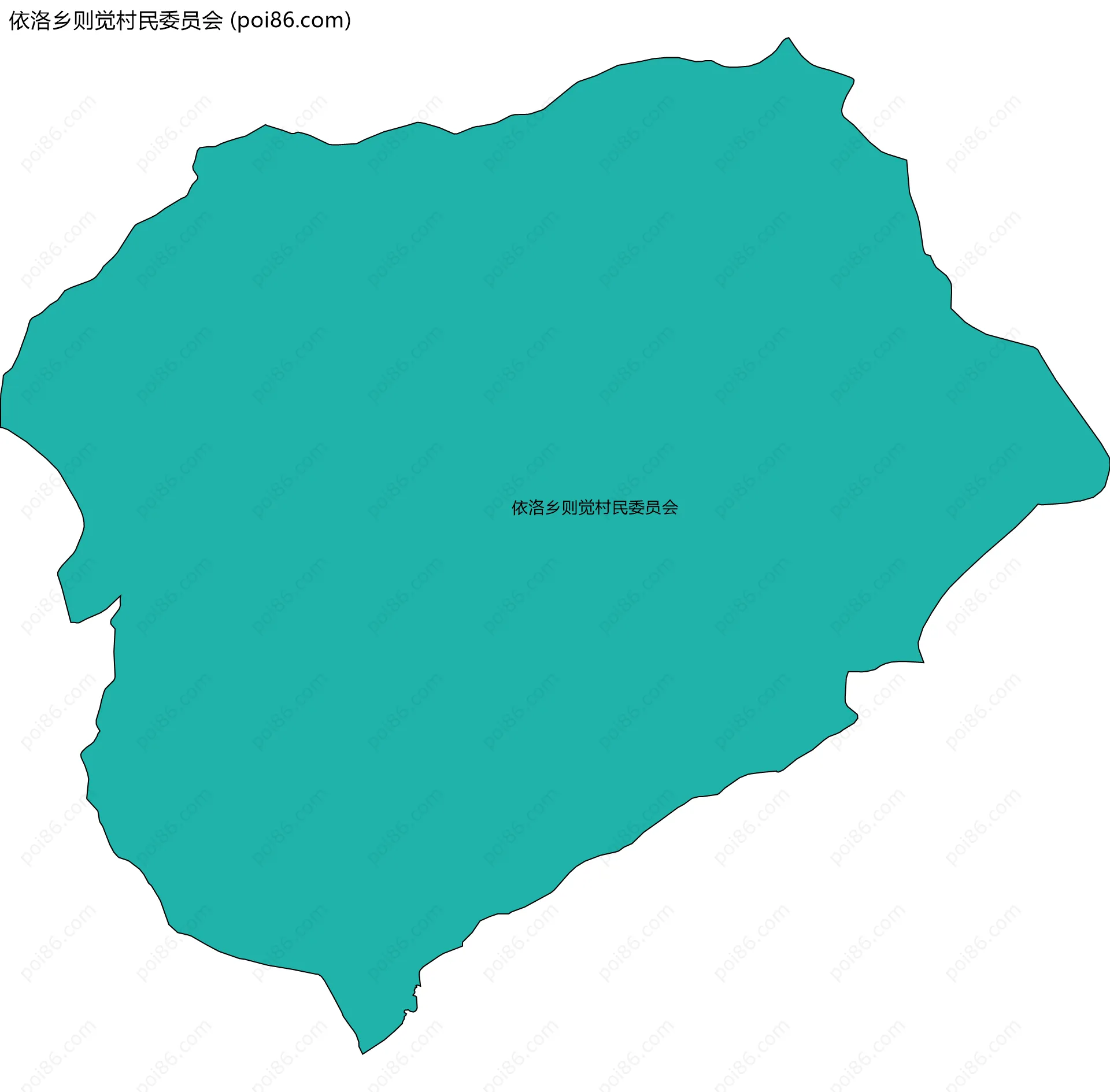 依洛乡则觉村民委员会边界地图
