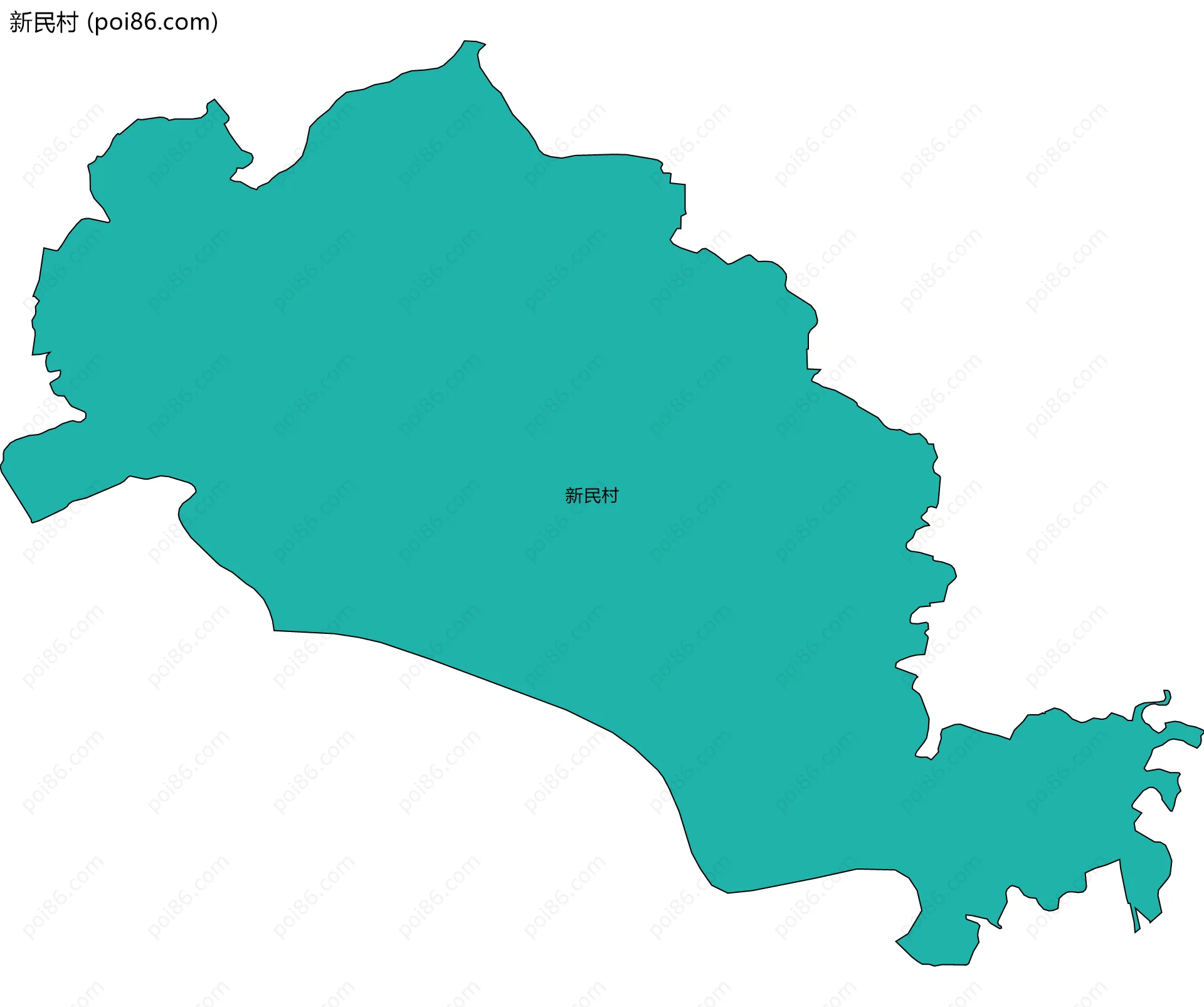 新民村边界地图