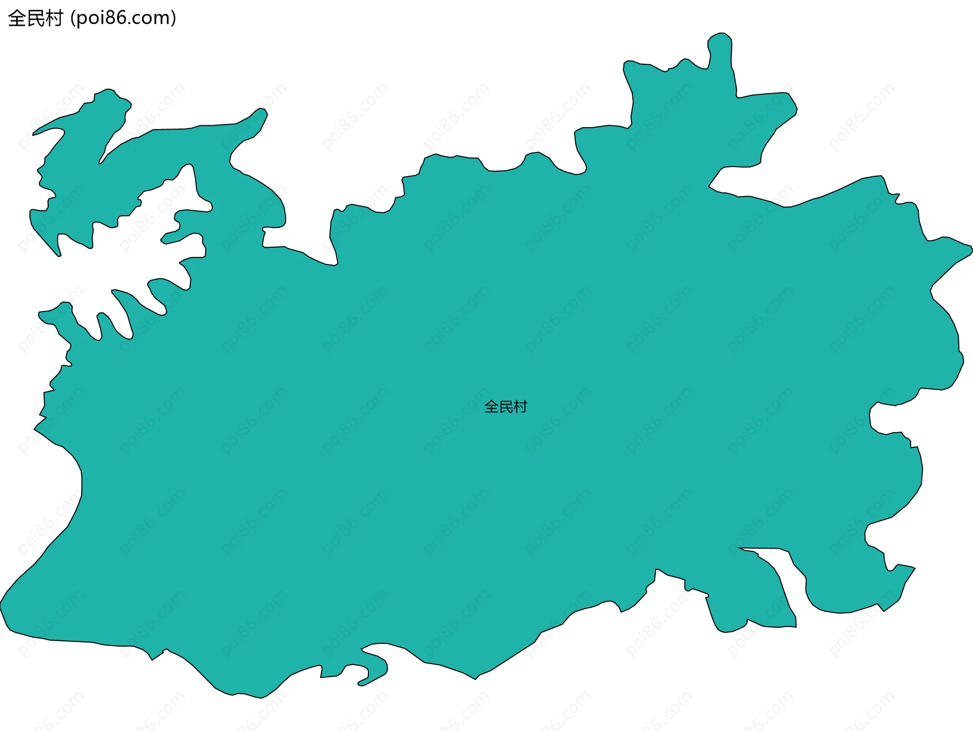 全民村边界地图