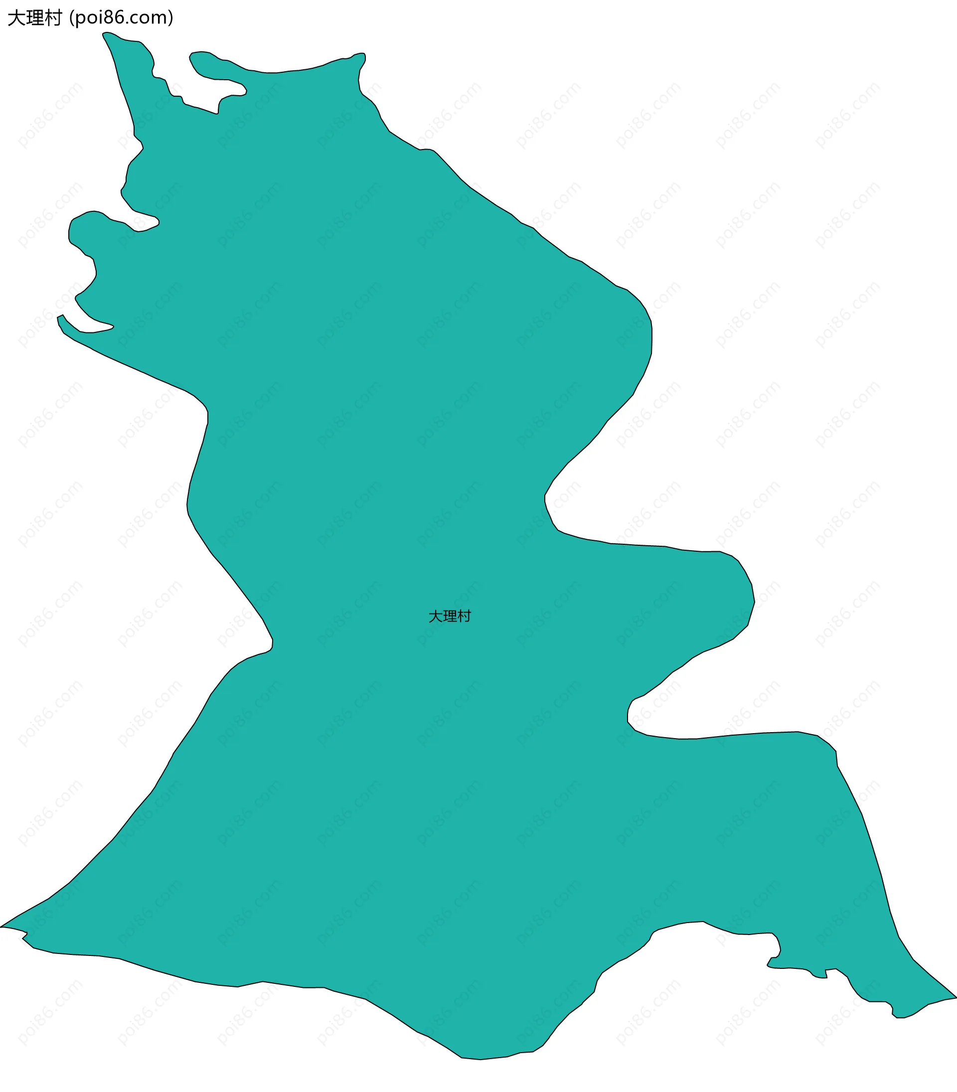 大理村边界地图
