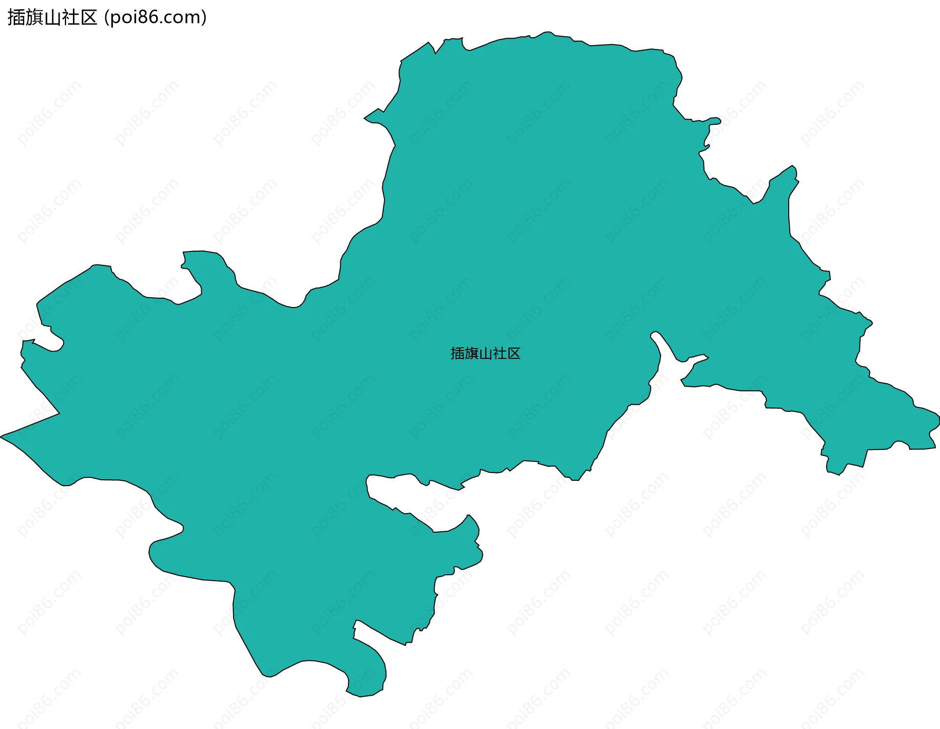 插旗山社区边界地图