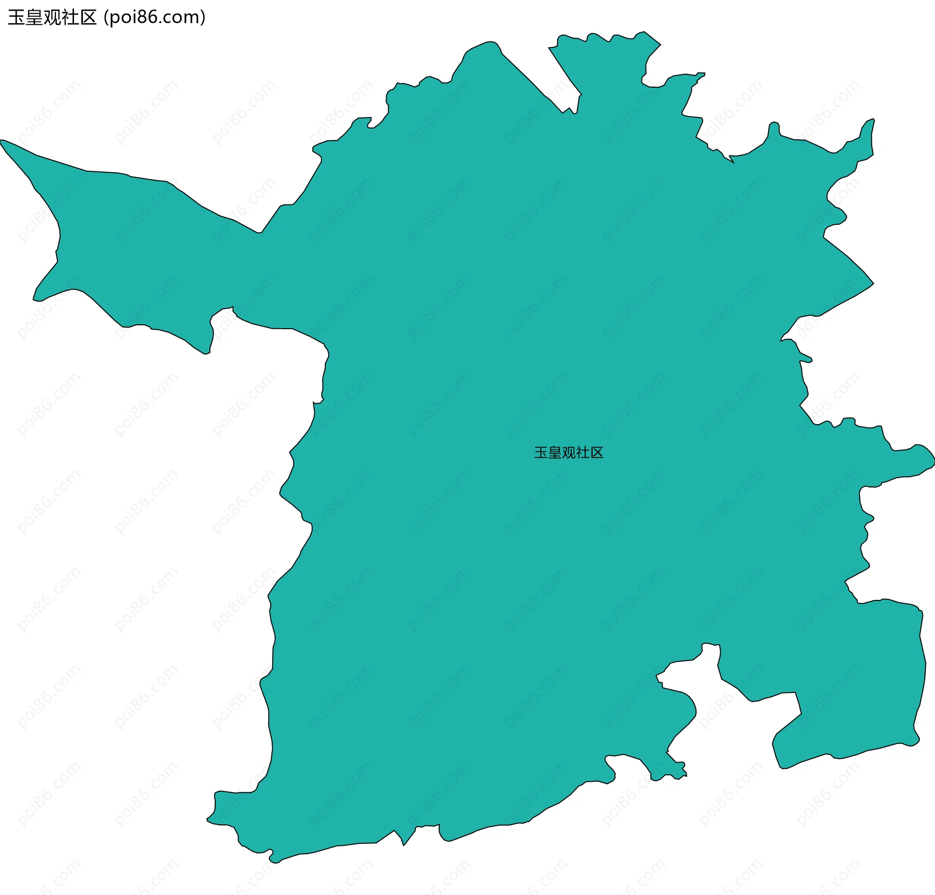 玉皇观社区边界地图