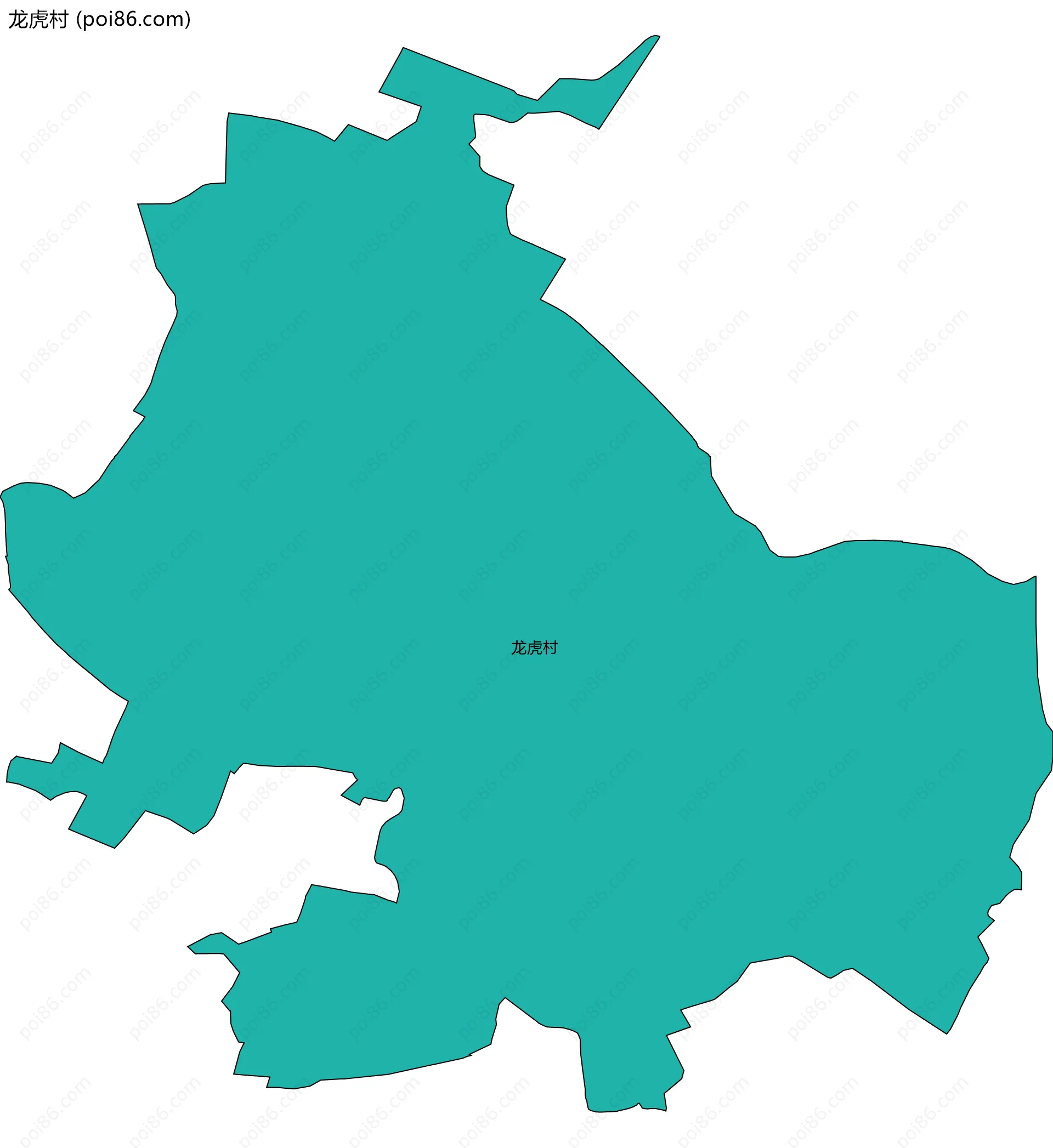 龙虎村边界地图