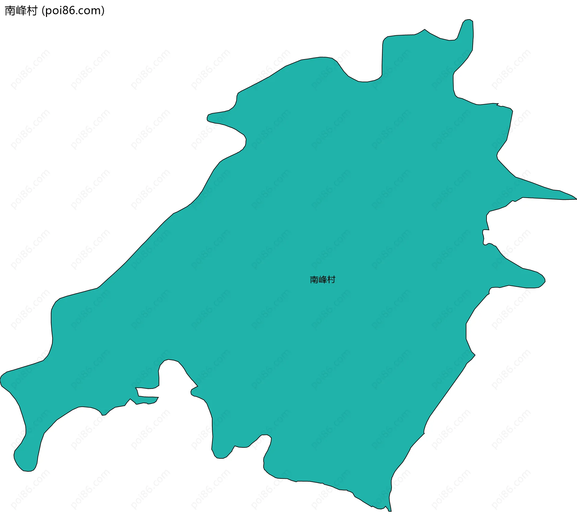 南峰村边界地图