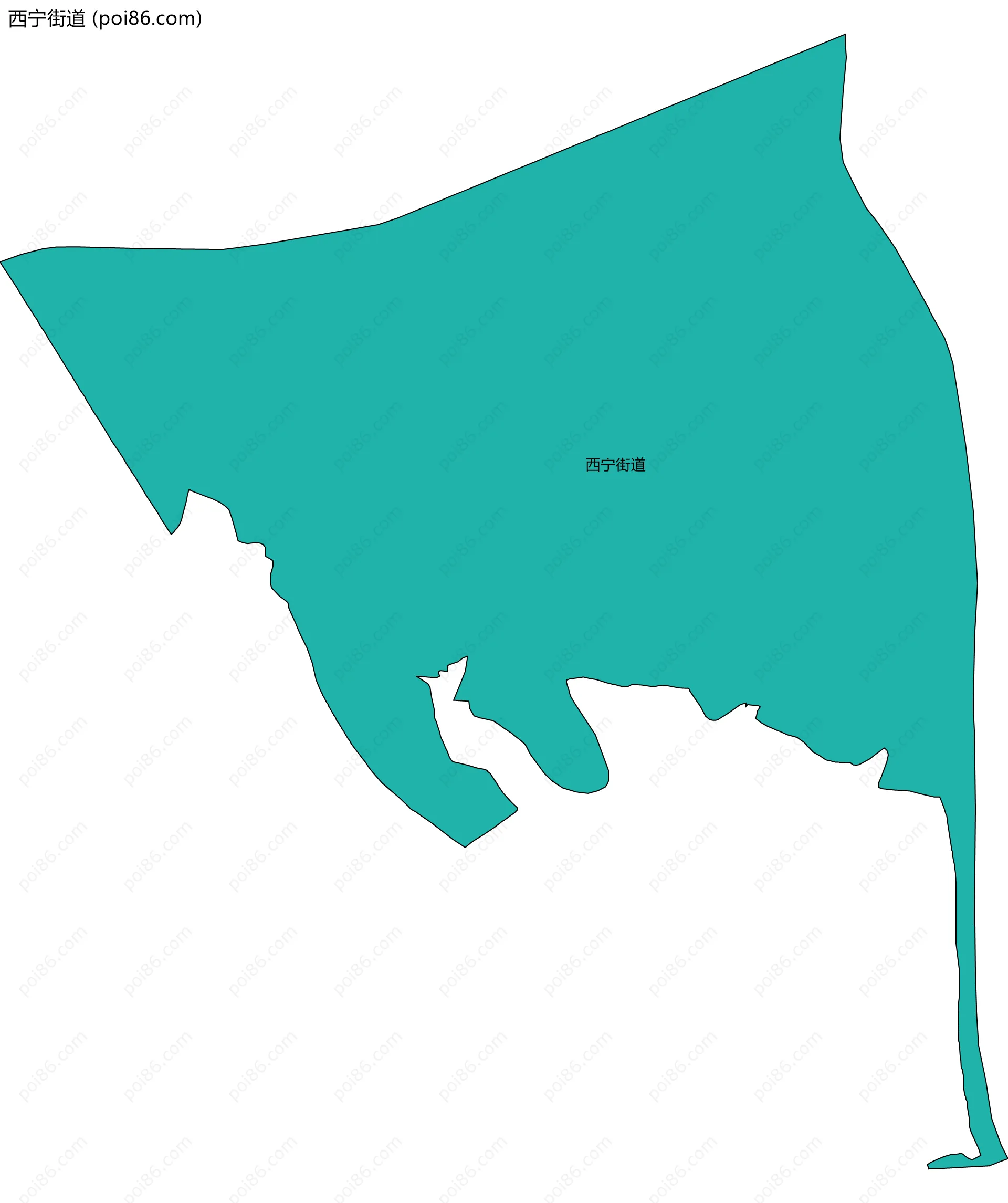 西宁街道边界地图