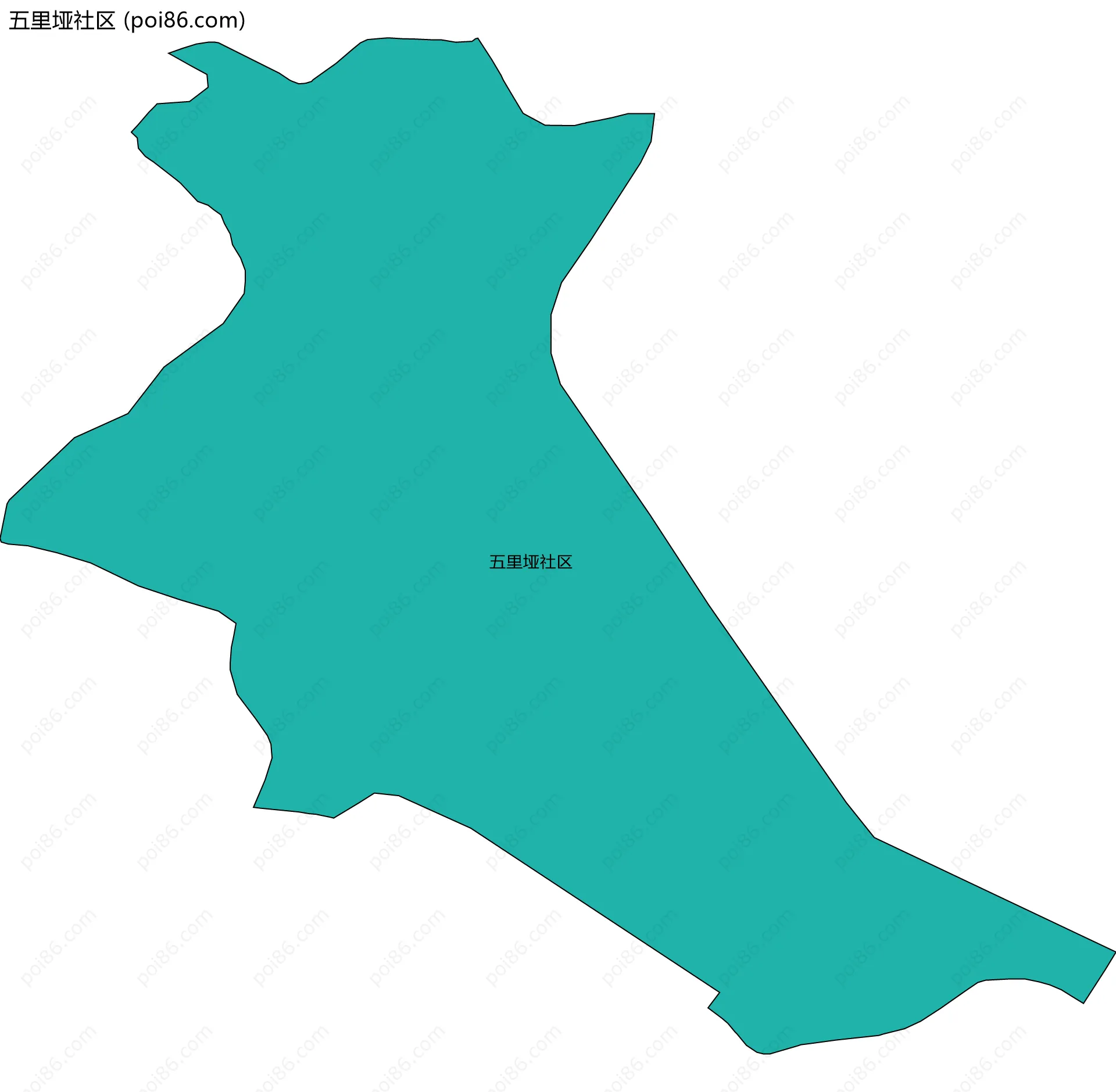 五里垭社区边界地图