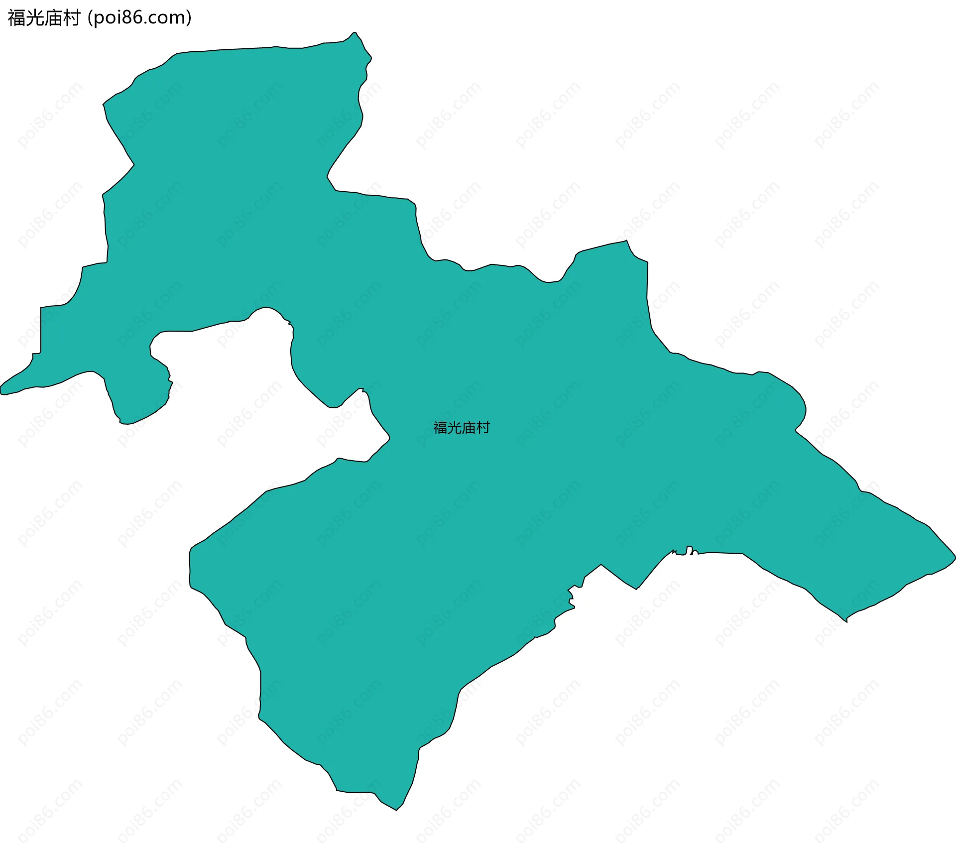 福光庙村边界地图