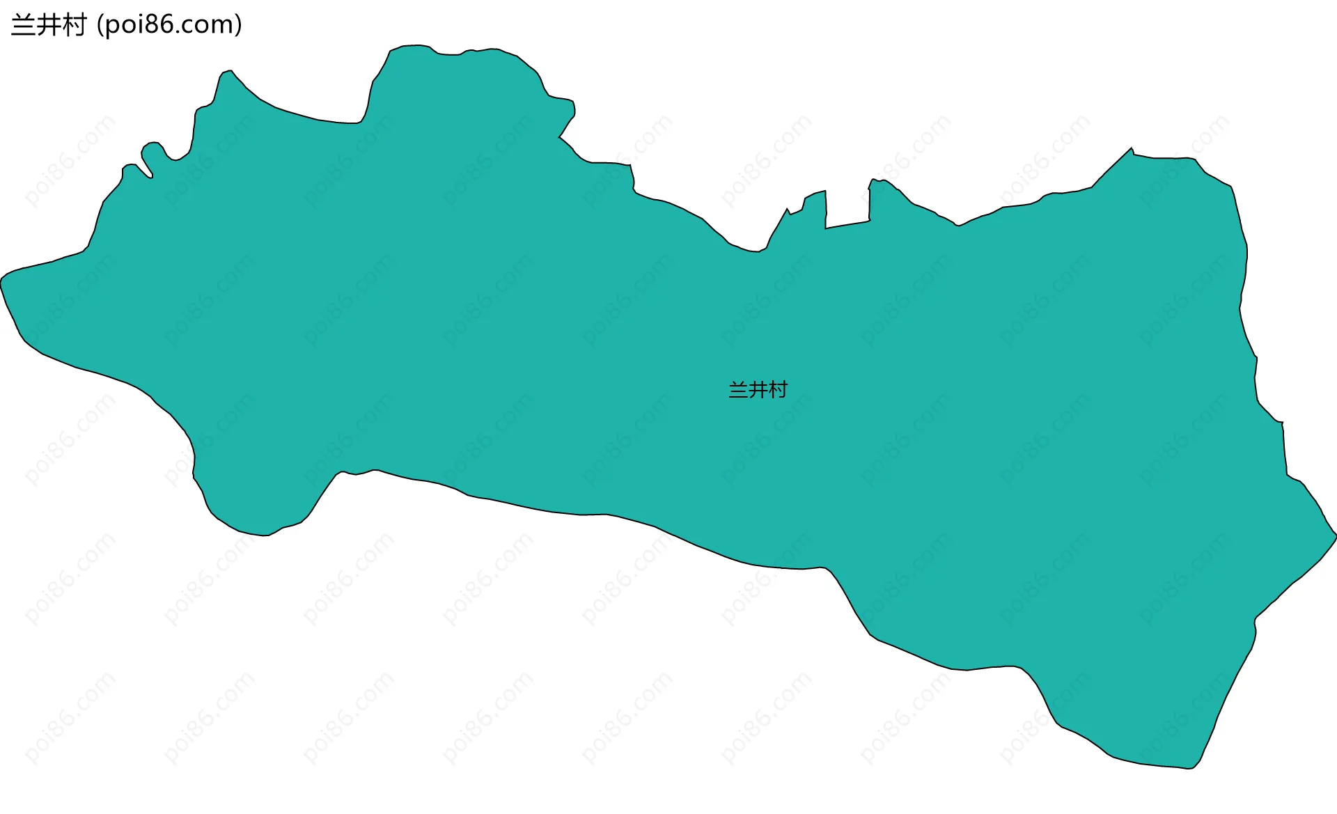 兰井村边界地图