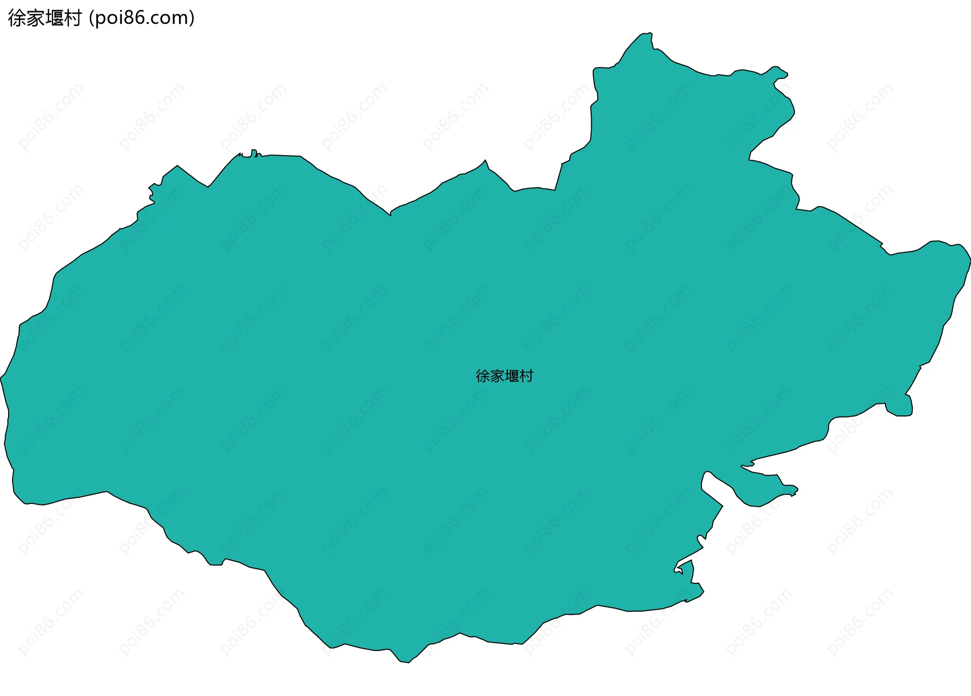 徐家堰村边界地图