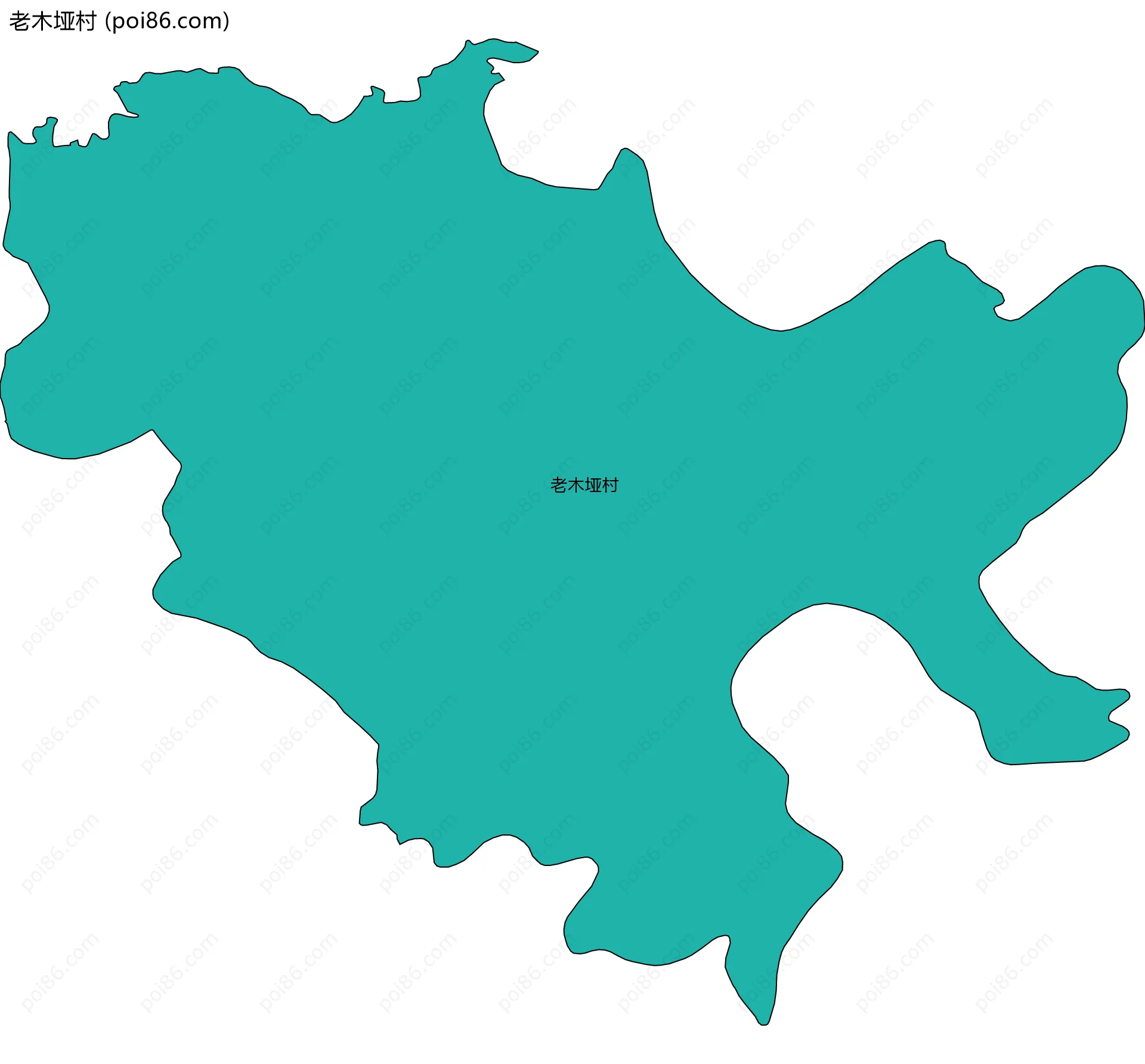 老木垭村边界地图