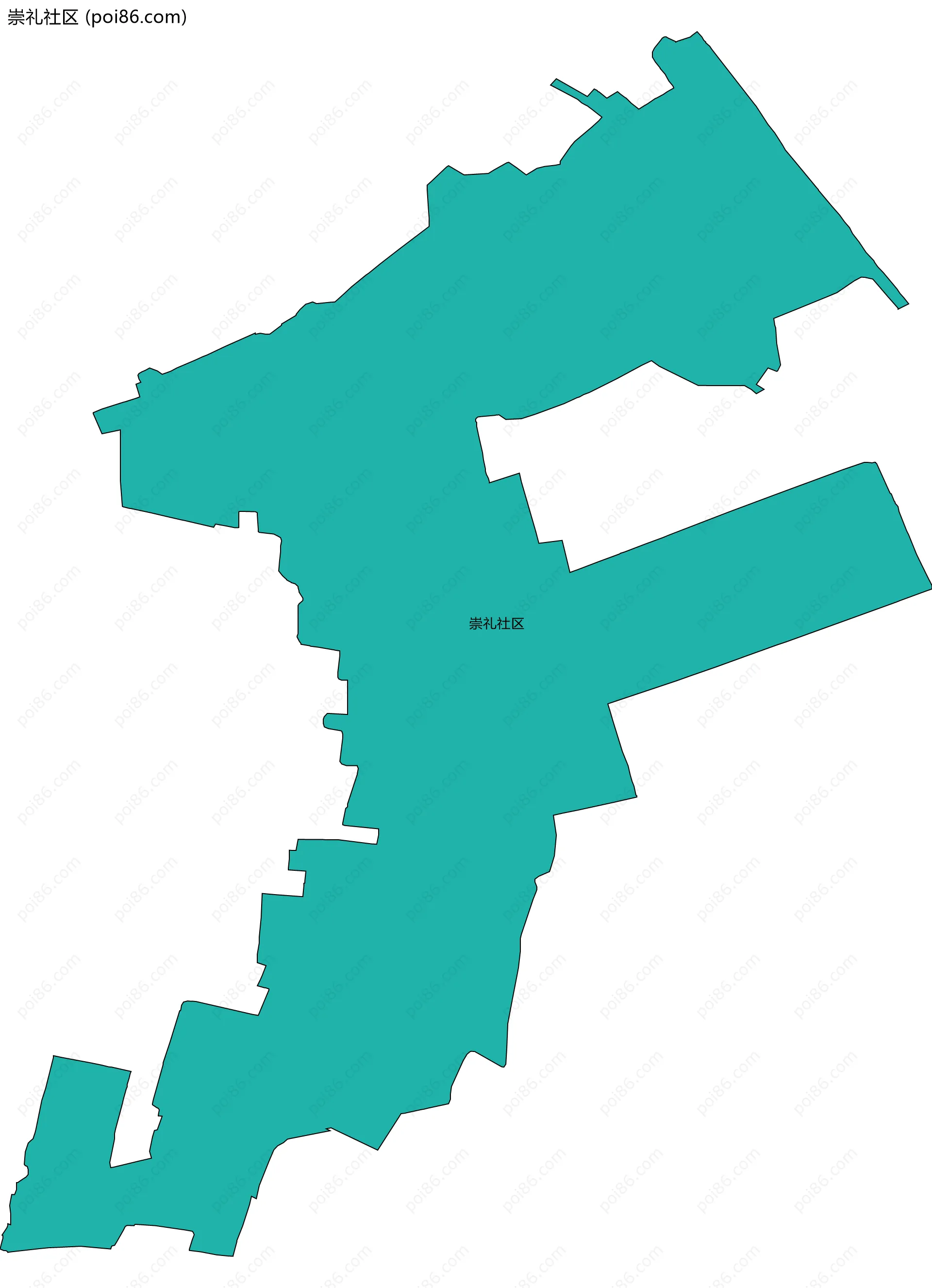 崇礼社区边界地图