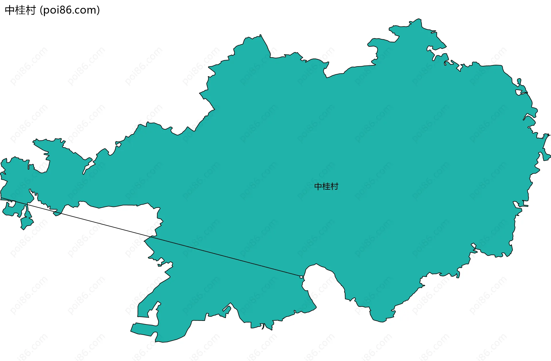 中桂村边界地图