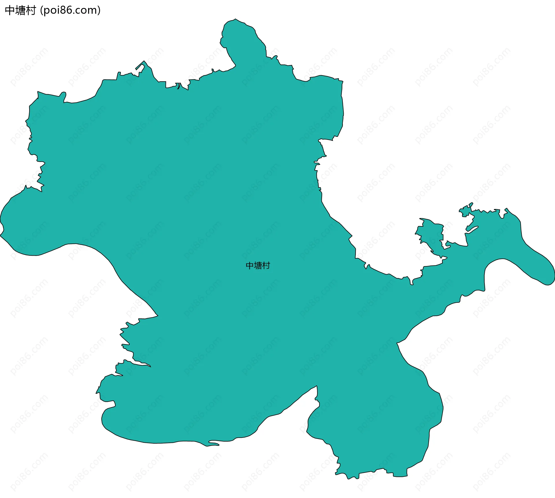 中塘村边界地图