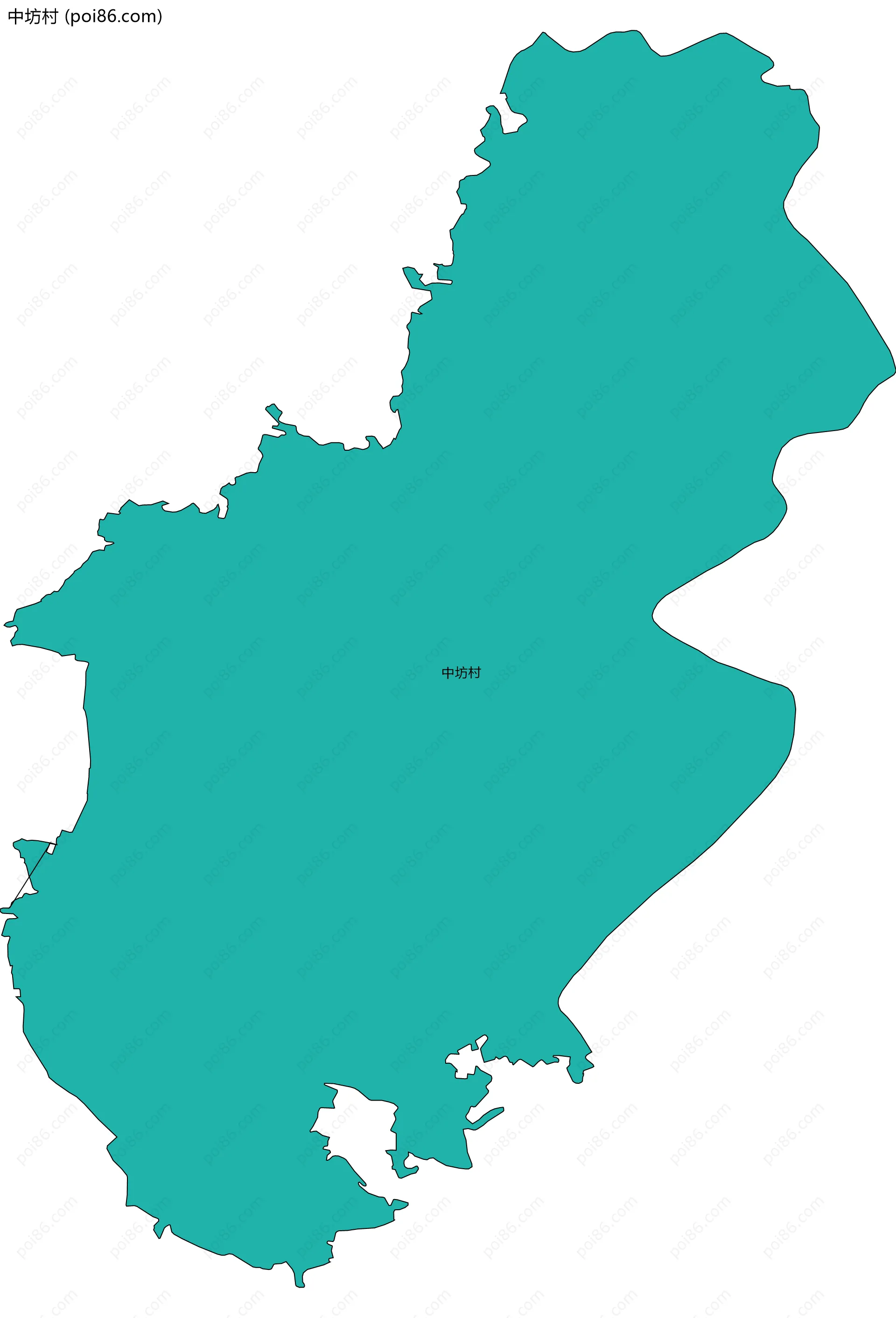 中坊村边界地图