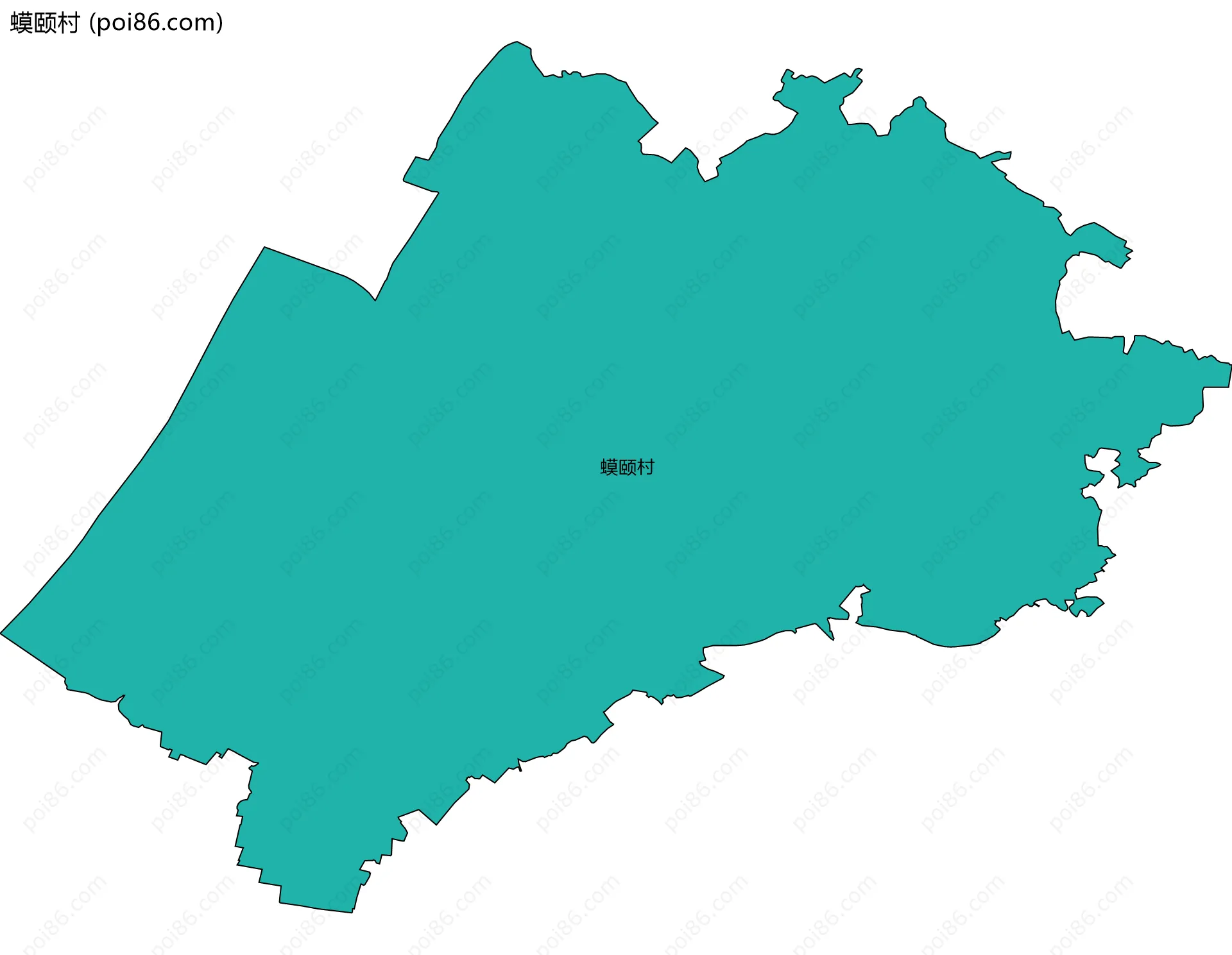 蟆颐村边界地图