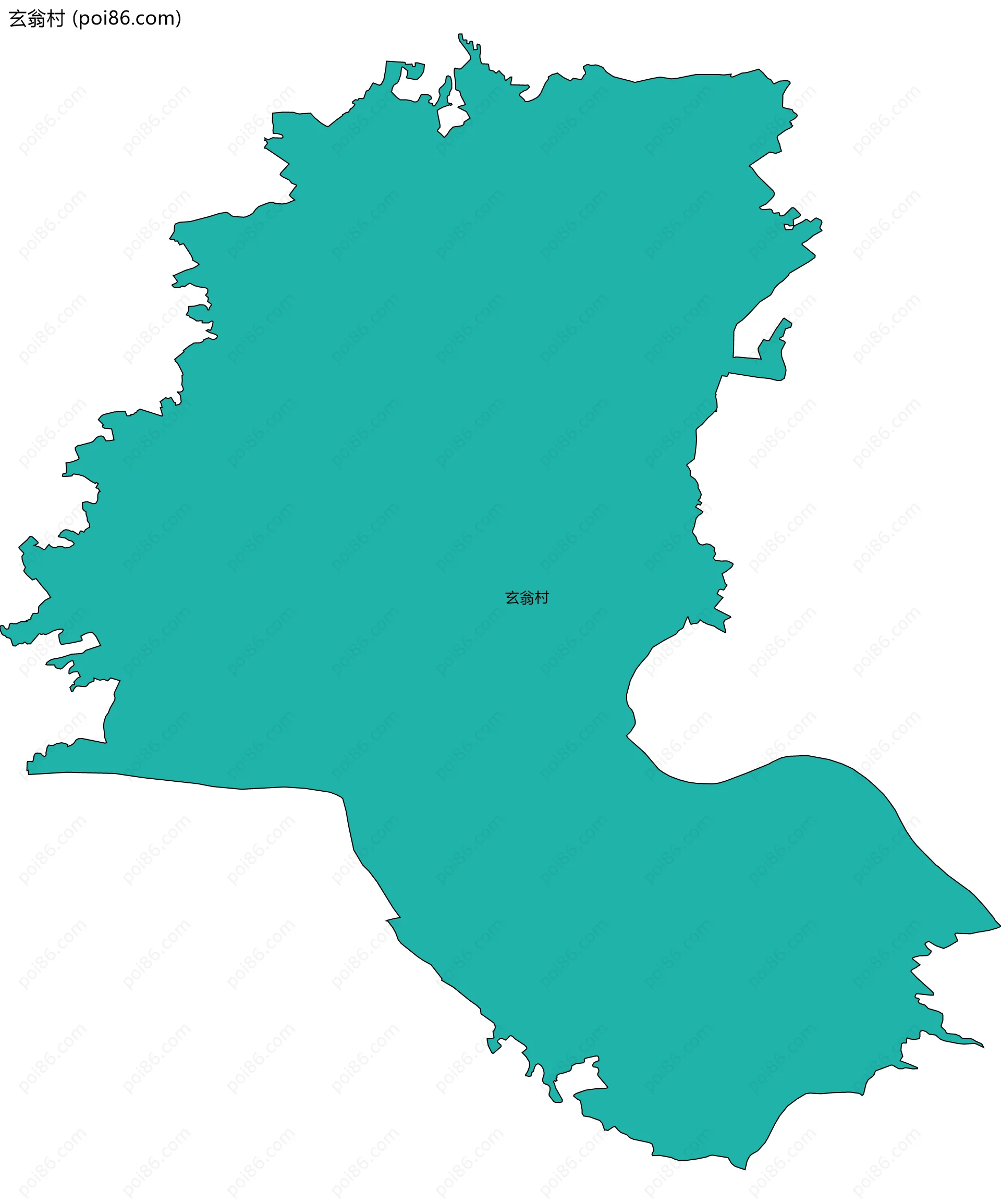 玄翁村边界地图