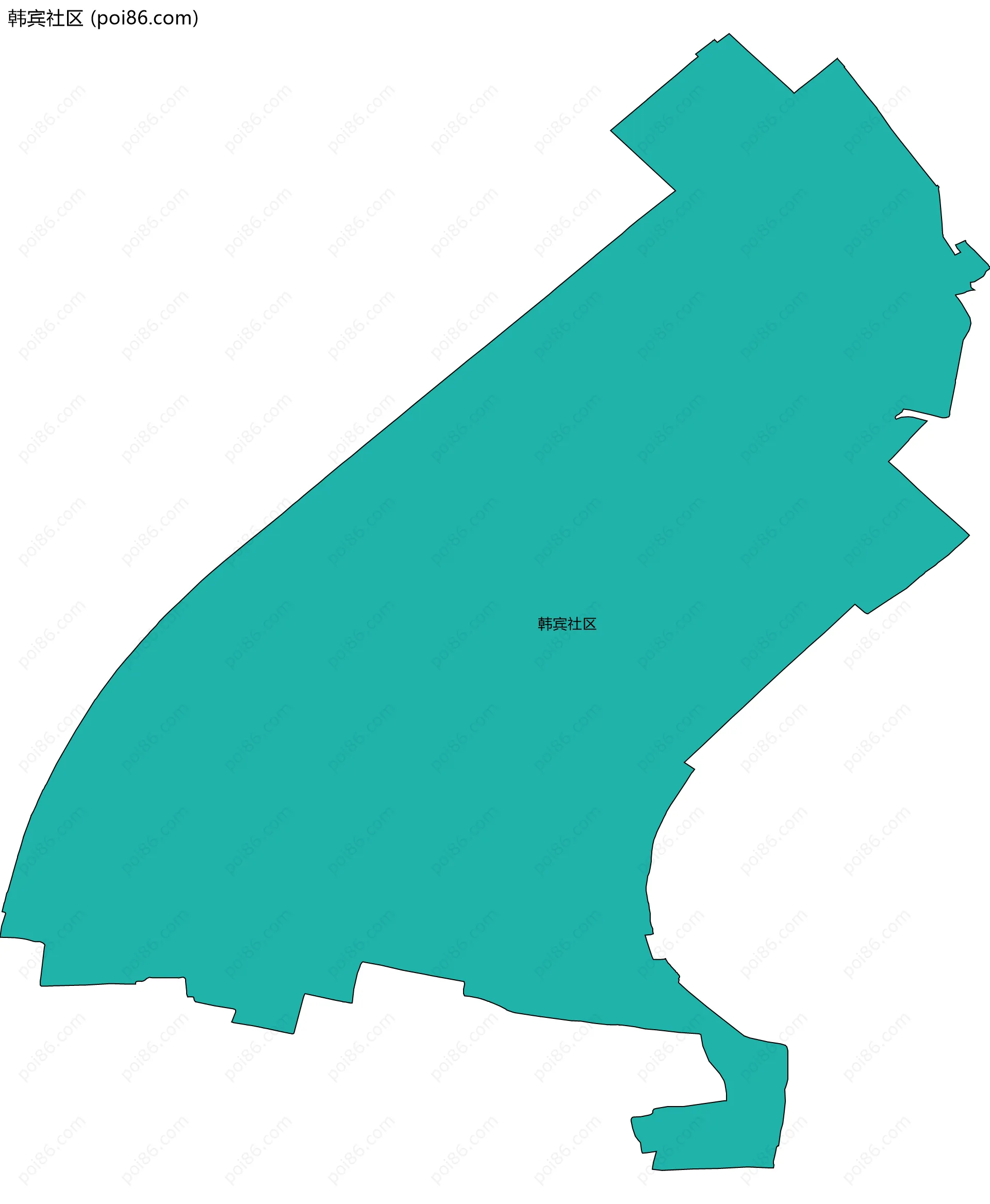 韩宾社区边界地图