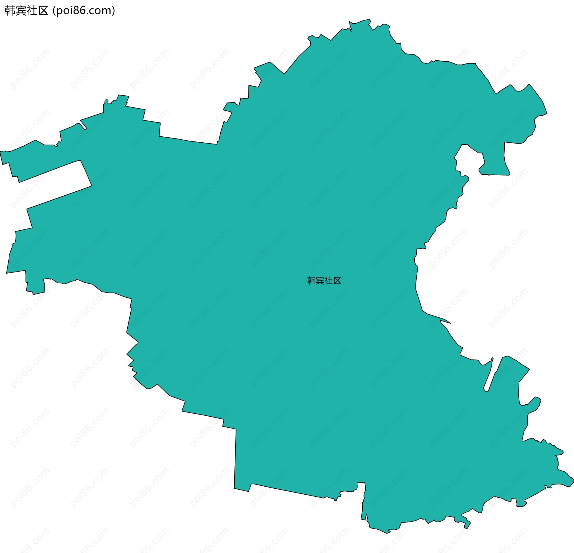 韩宾社区边界地图