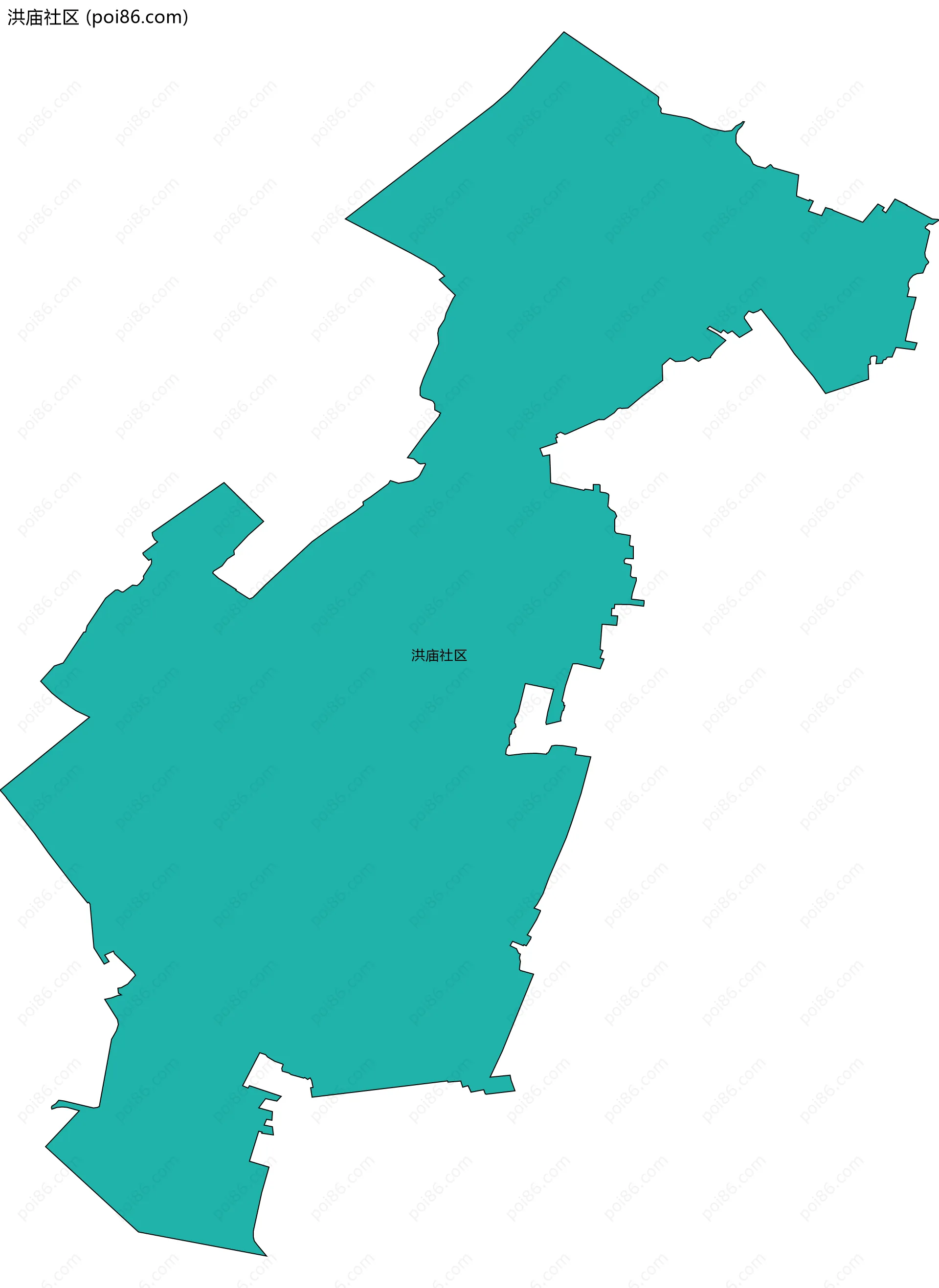 洪庙社区边界地图