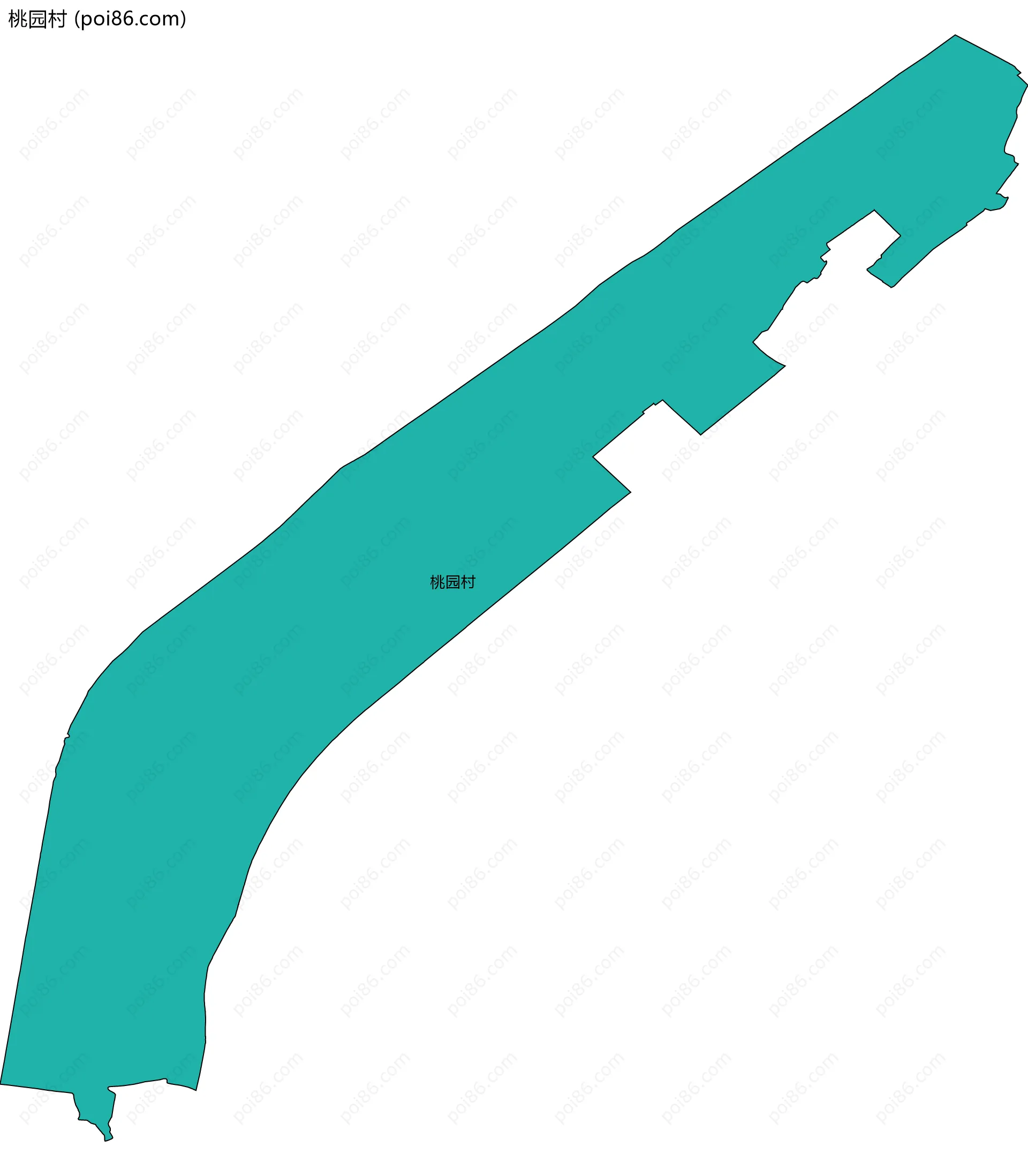 桃园村边界地图