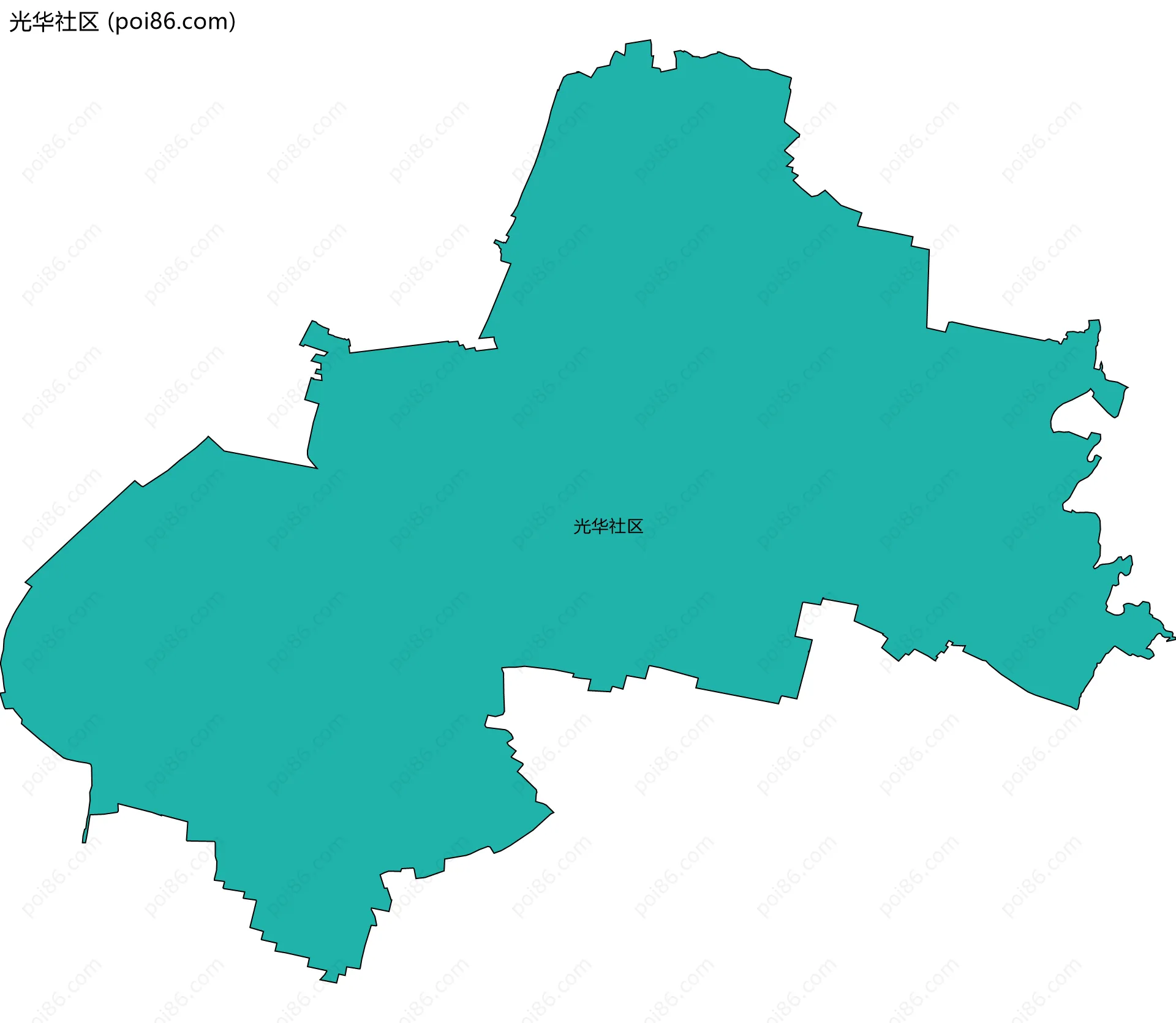 光华社区边界地图