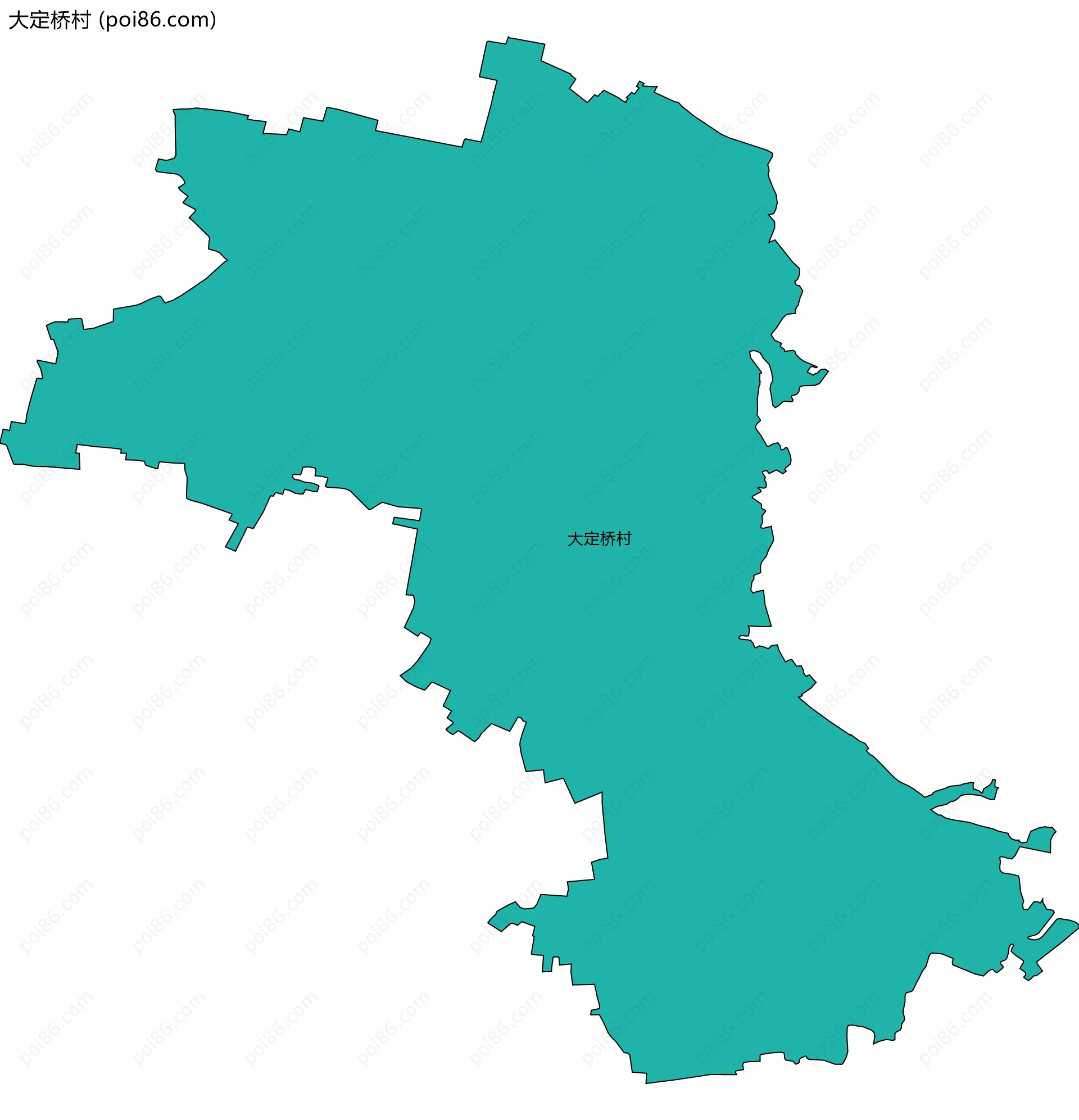 大定桥村边界地图
