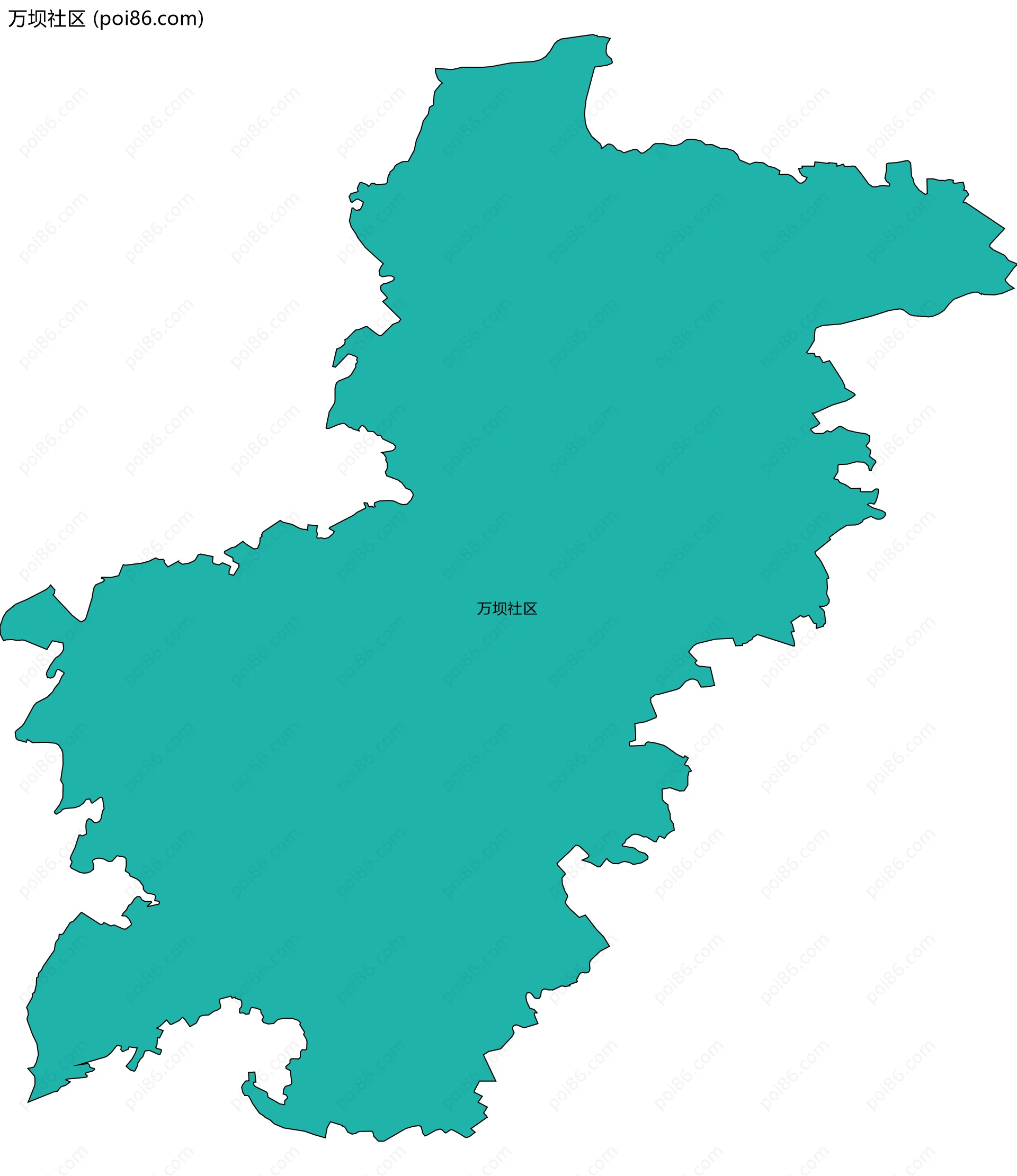 万坝社区边界地图