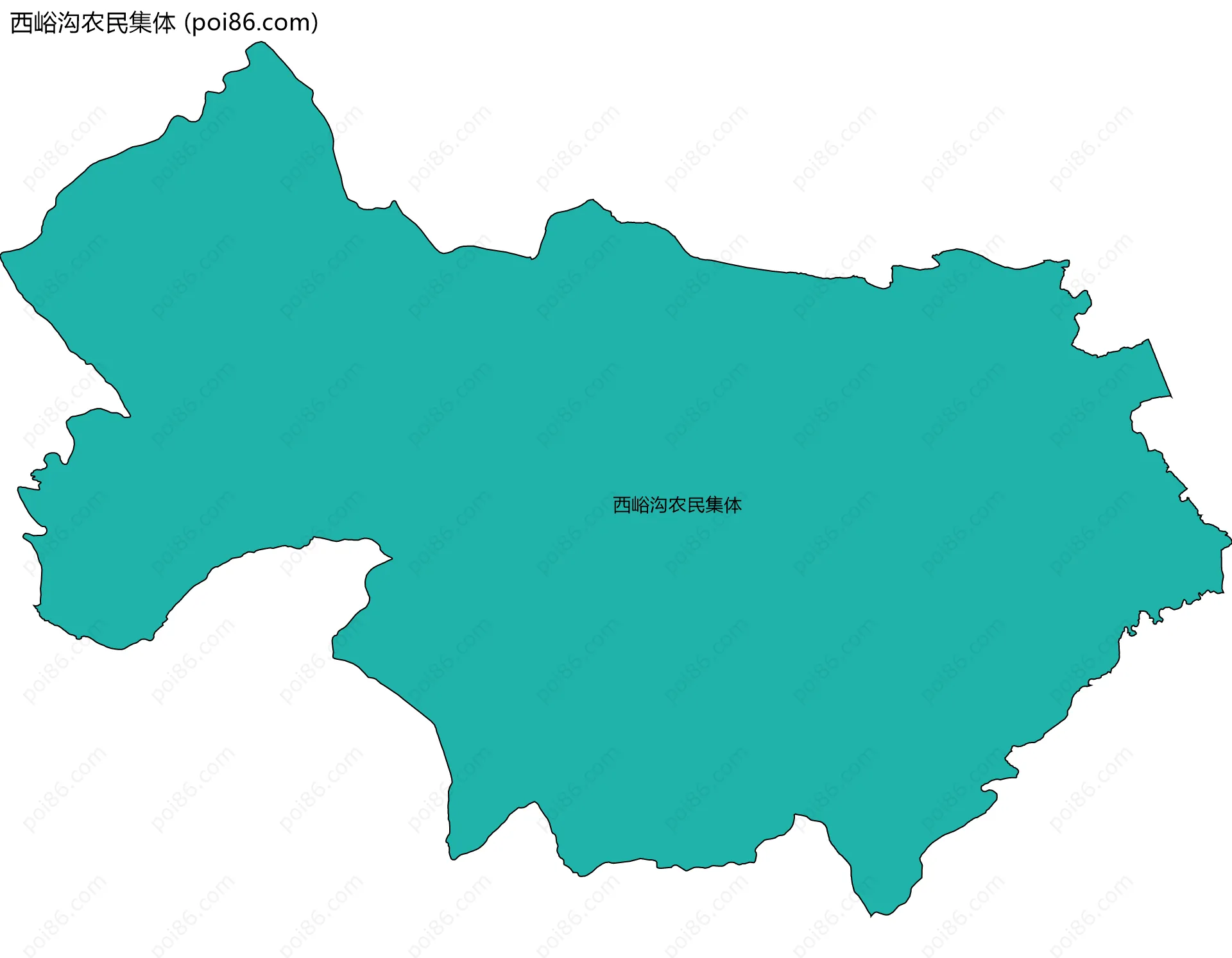 西峪沟农民集体边界地图