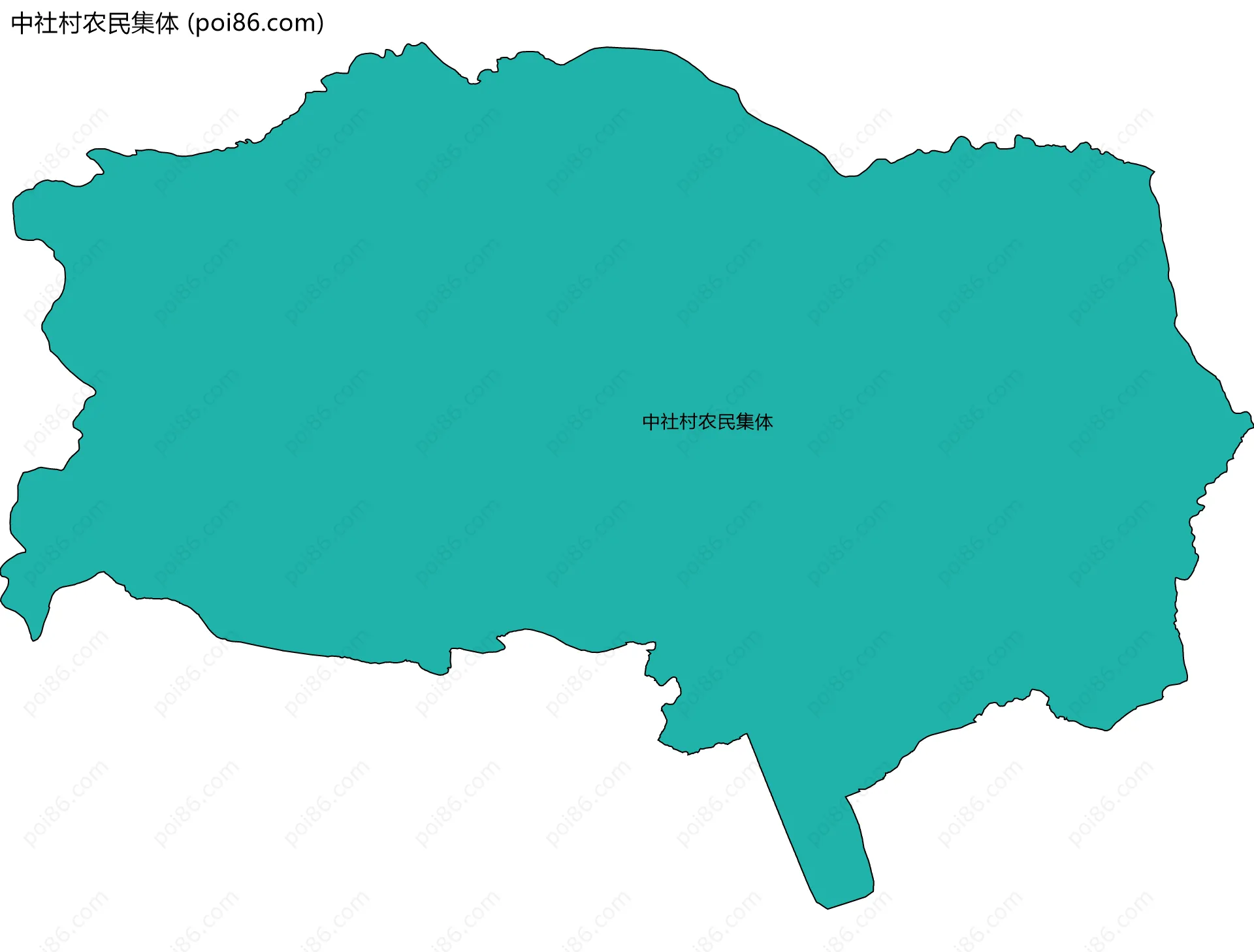 中社村农民集体边界地图