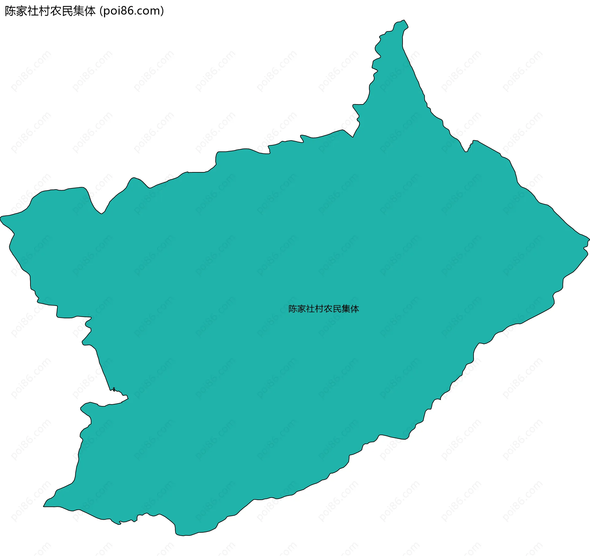 陈家社村农民集体边界地图