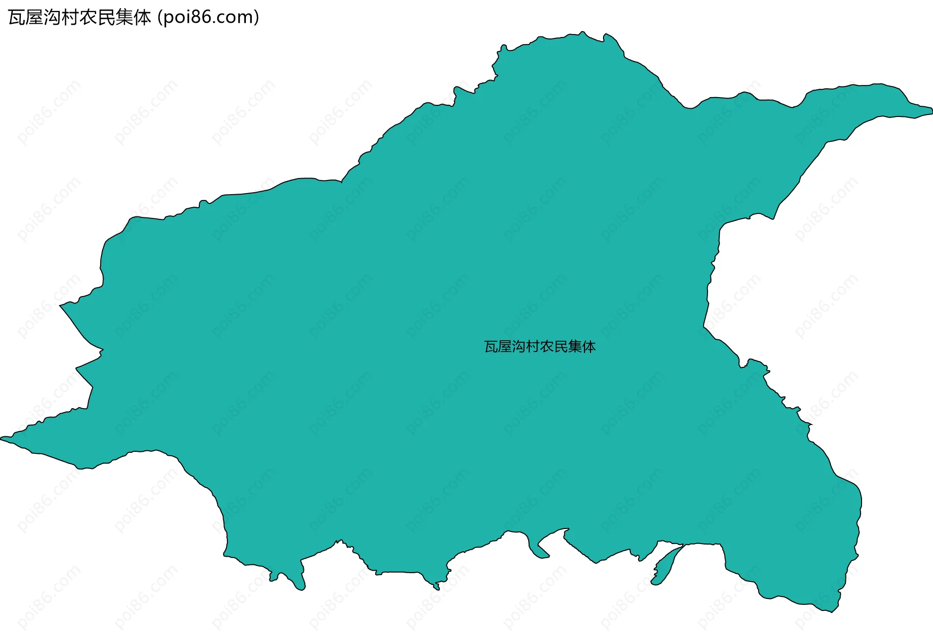 瓦屋沟村农民集体边界地图