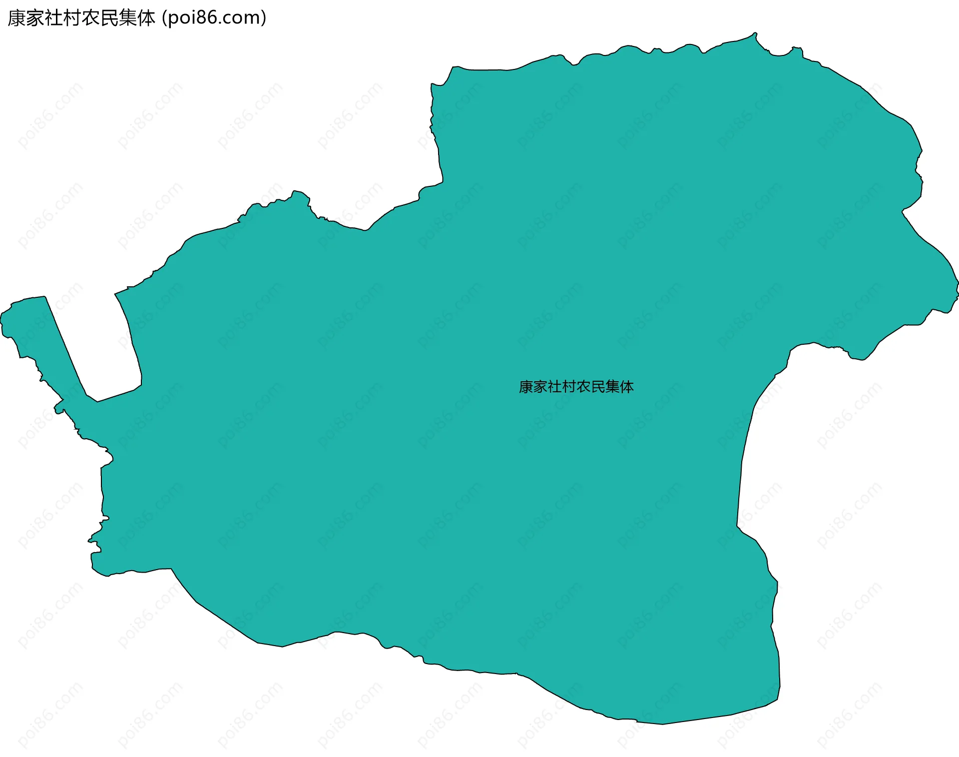 康家社村农民集体边界地图