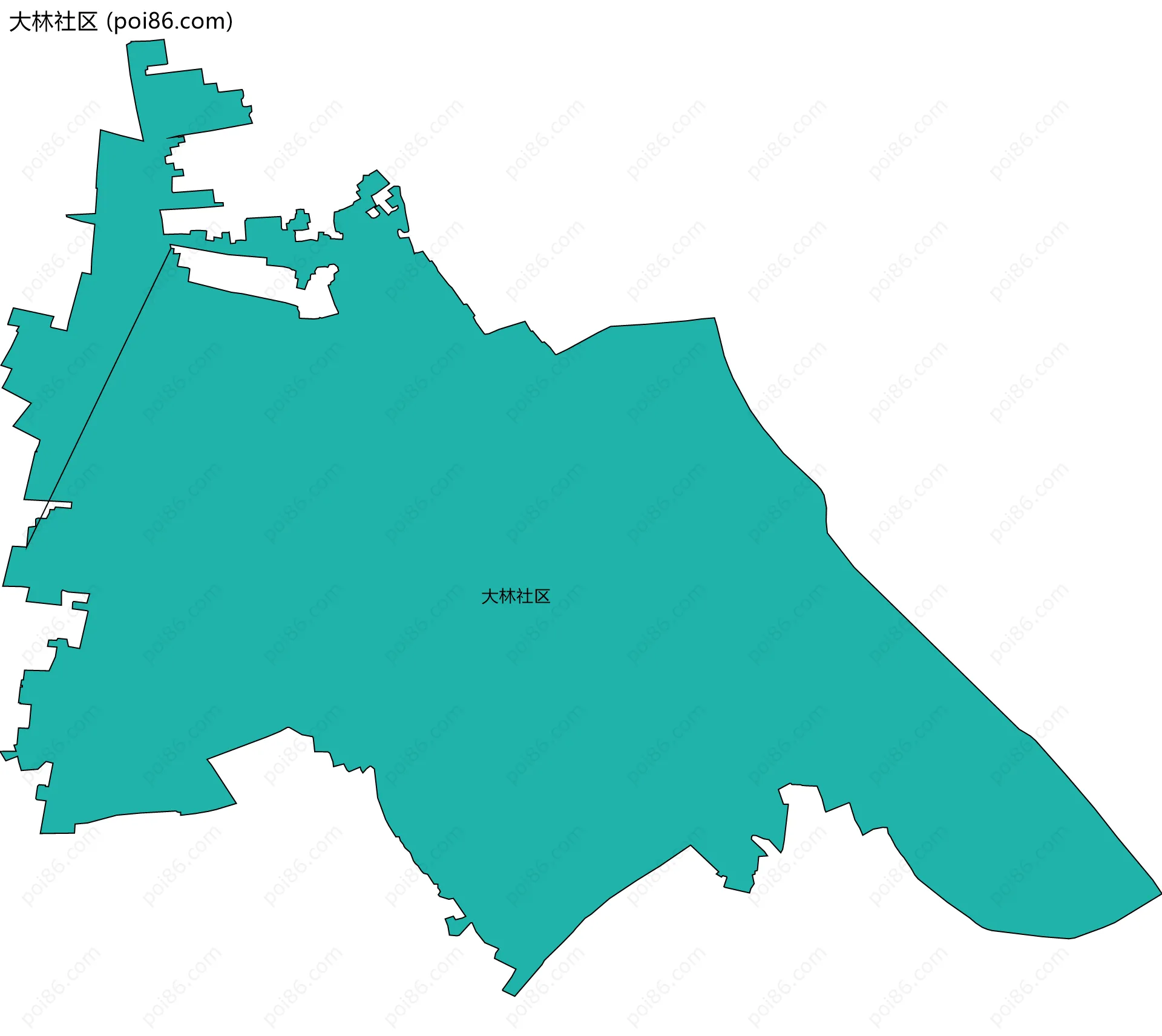大林社区边界地图