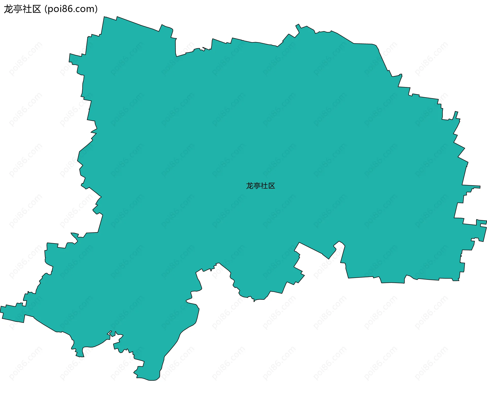 龙亭社区边界地图