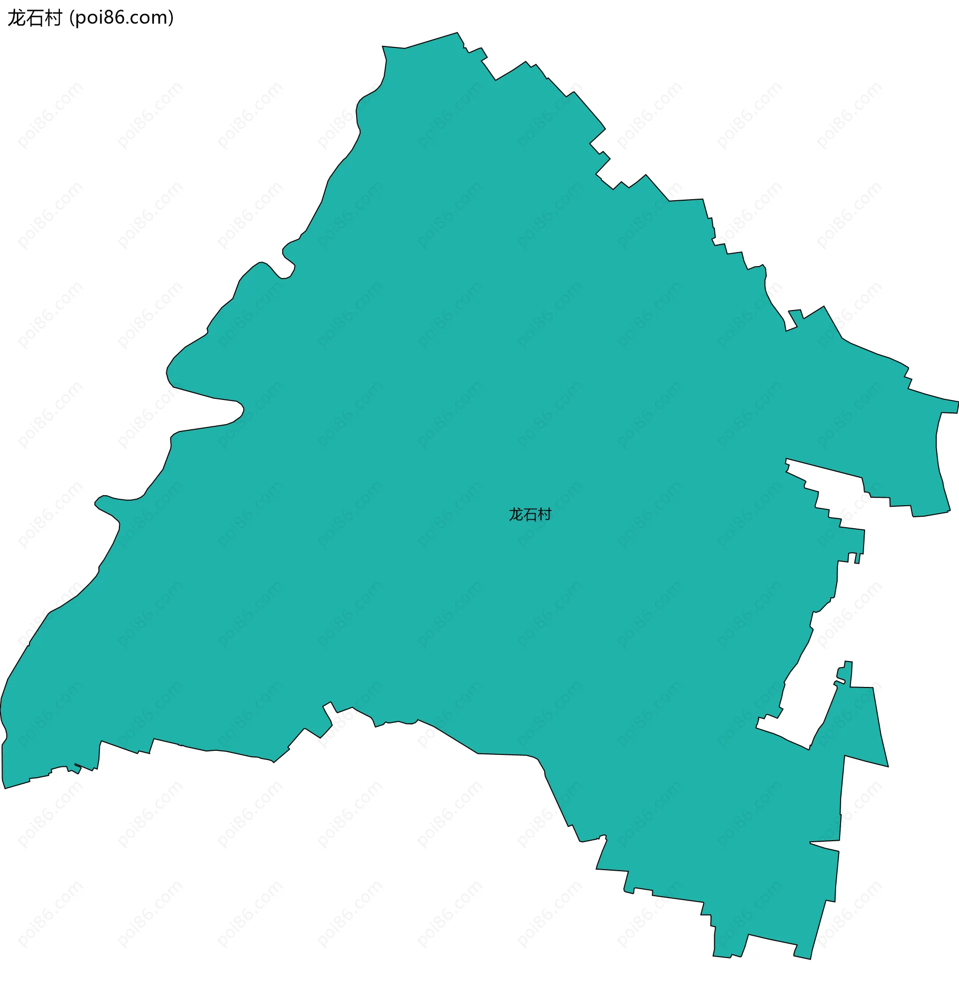 龙石村边界地图