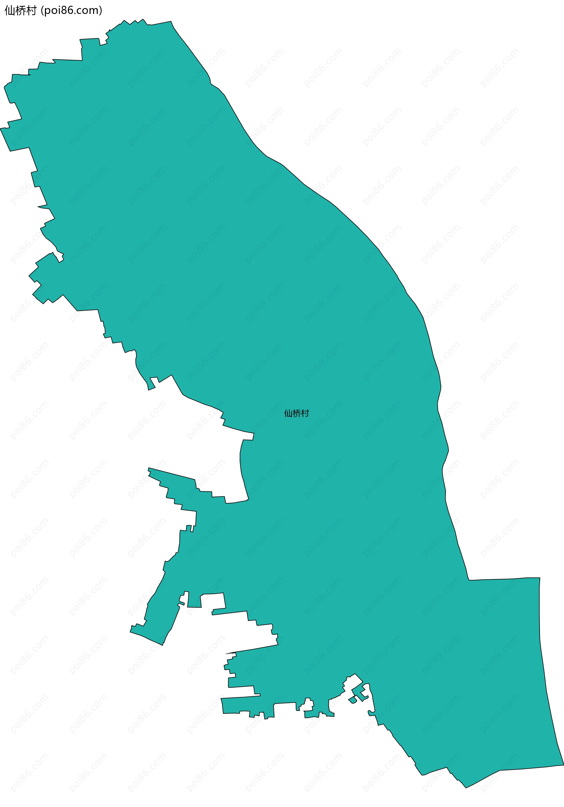 仙桥村边界地图