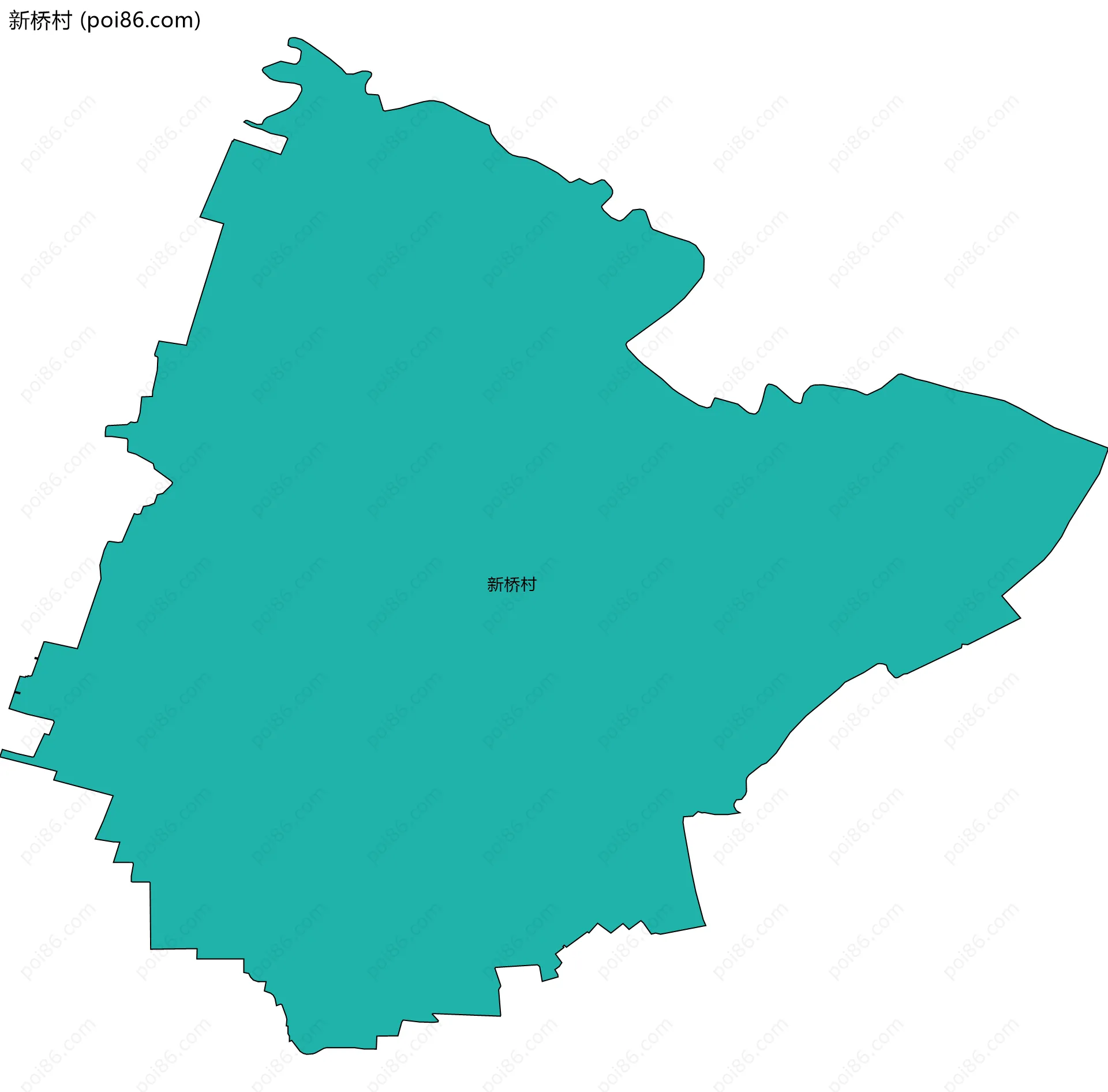 新桥村边界地图