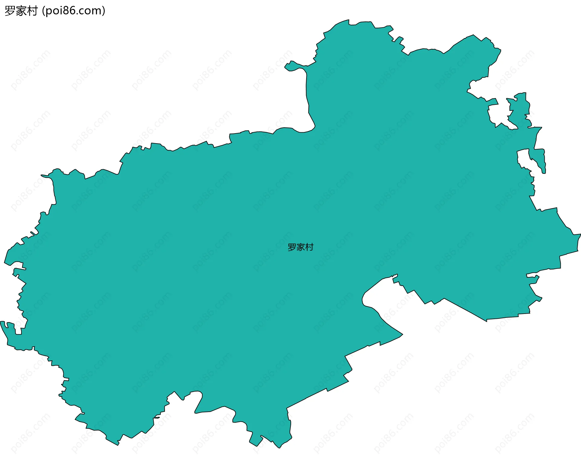 罗家村边界地图