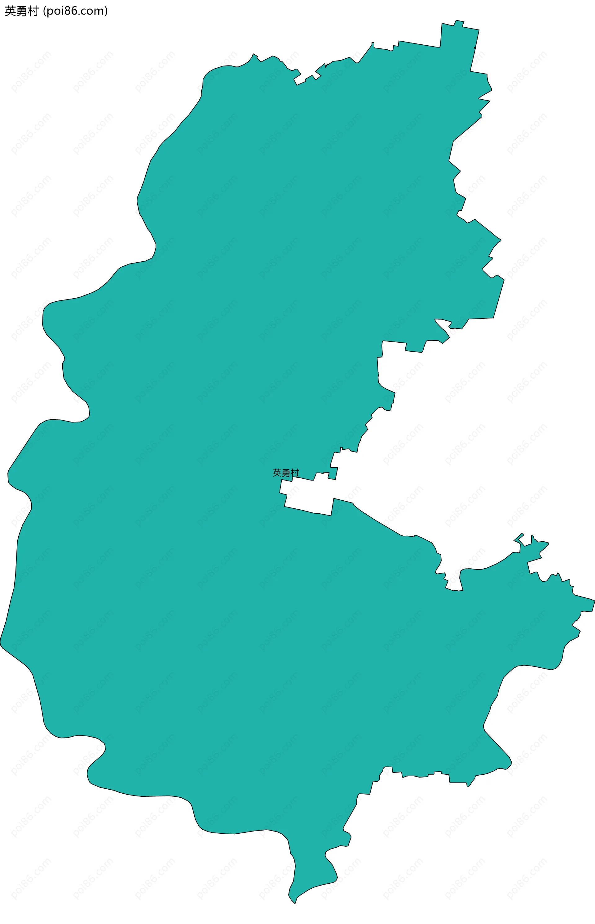 英勇村边界地图