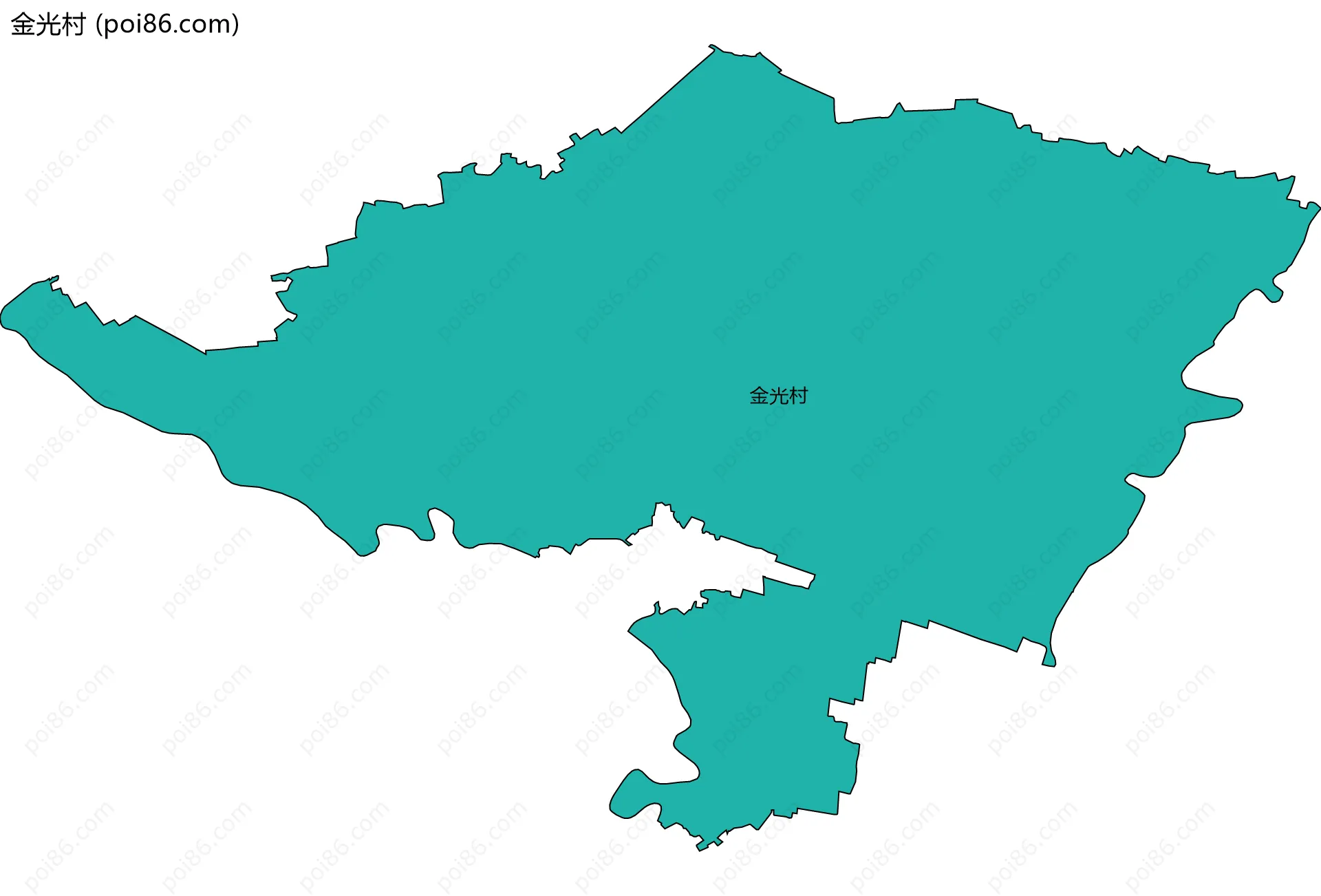 金光村边界地图