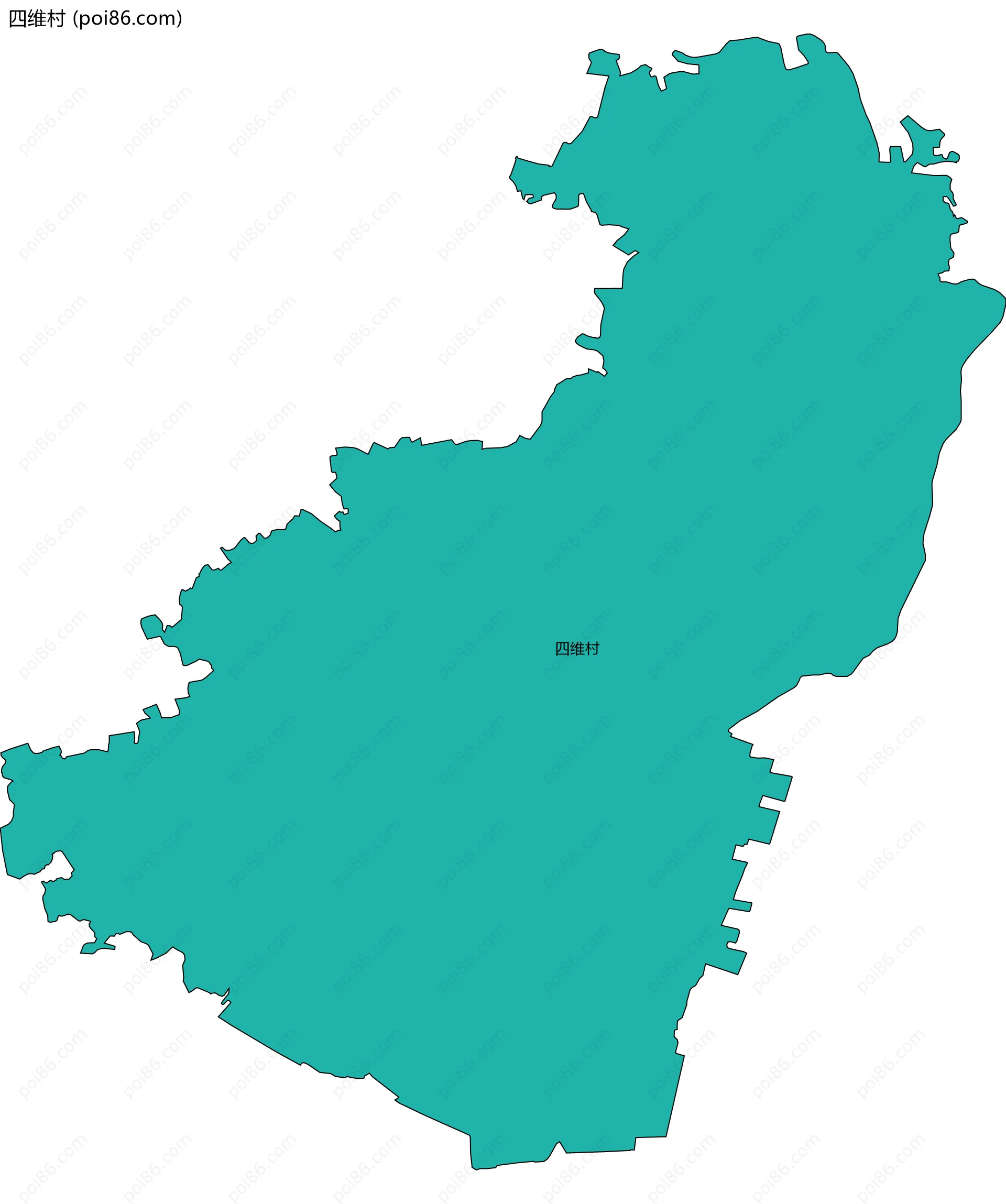 四维村边界地图