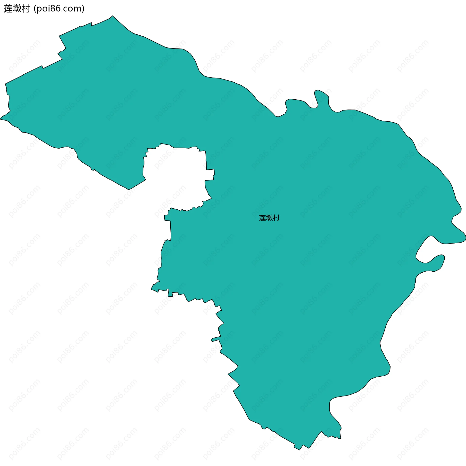 莲墩村边界地图