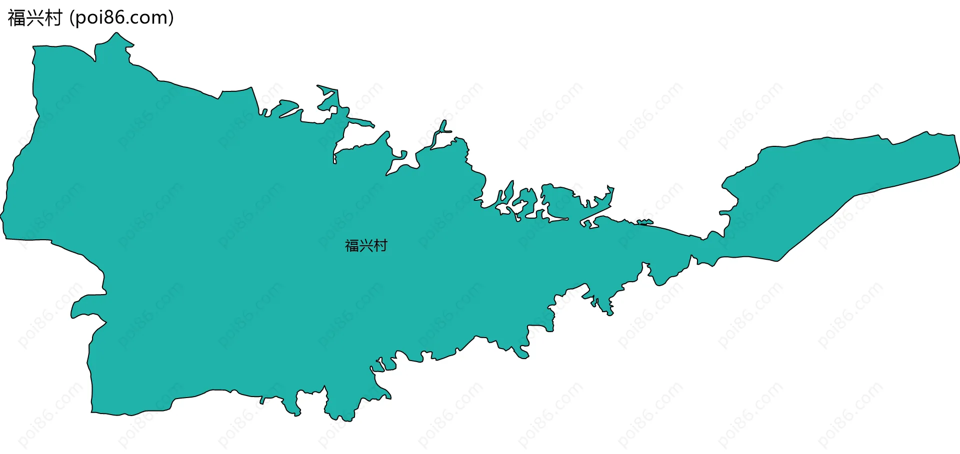 福兴村边界地图